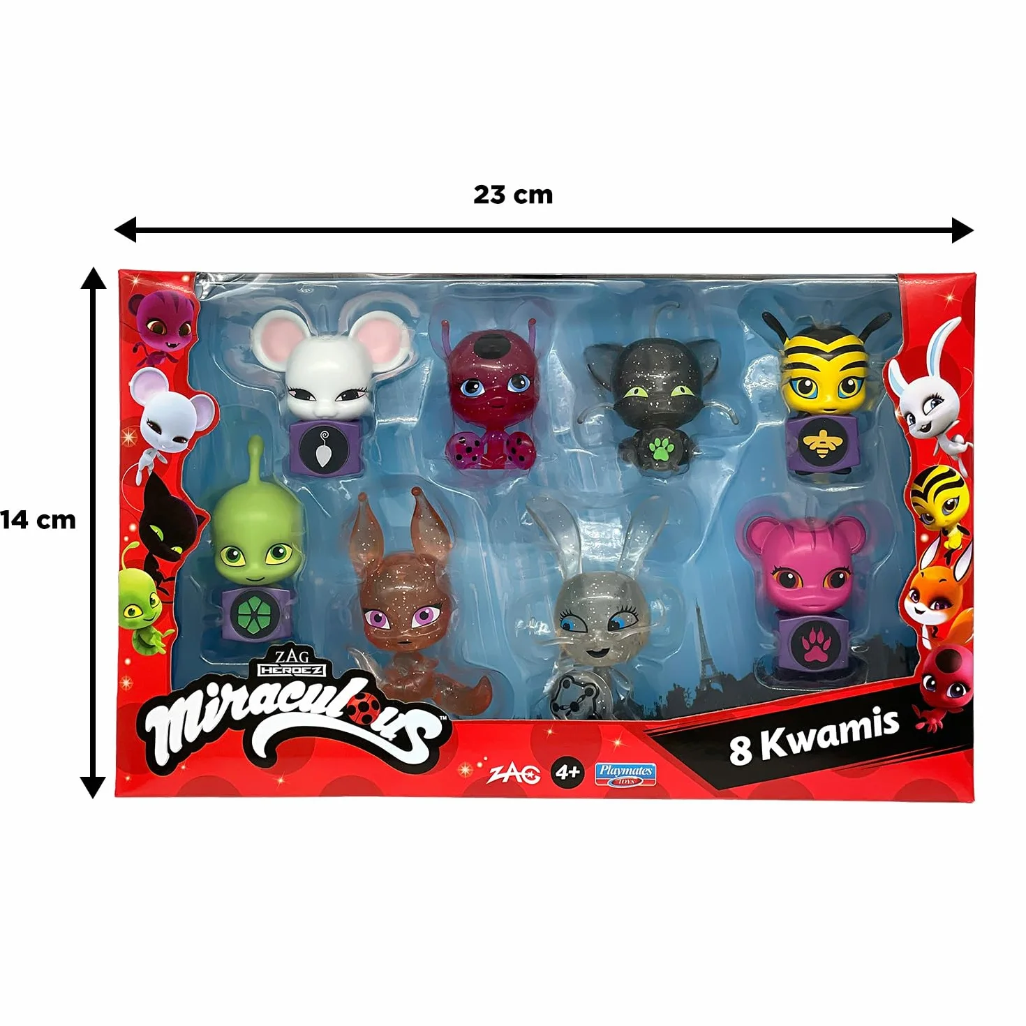 BANDAI Miraculous Ladybug Coffret 8 Figurines Kwamis Mini Personnages à Collectionner Jouet Enfant dès 4 Ans