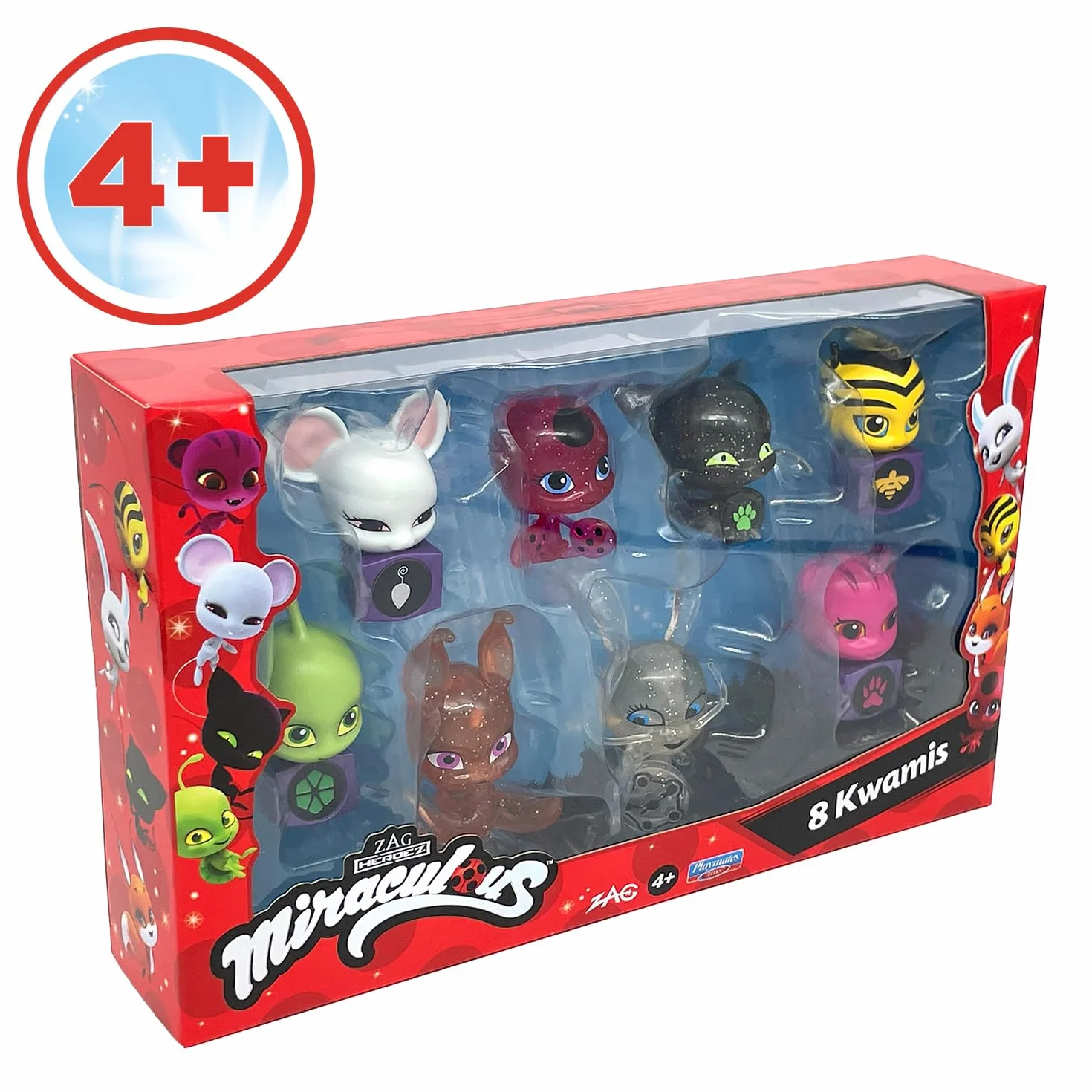 BANDAI Miraculous Ladybug Coffret 8 Figurines Kwamis Mini Personnages à Collectionner Jouet Enfant dès 4 Ans