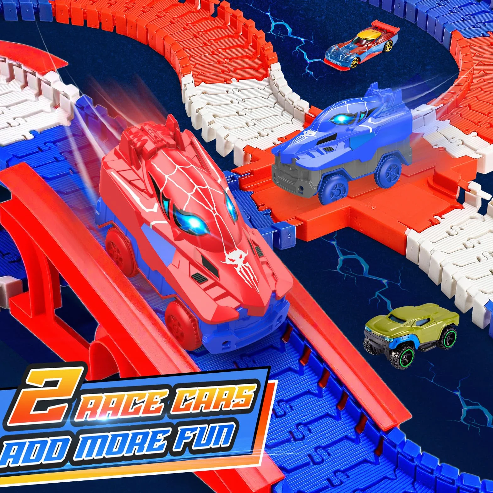 Circuit Voiture Enfant Garcon Fille 2-6 Ans Flexible Electrique Jeux