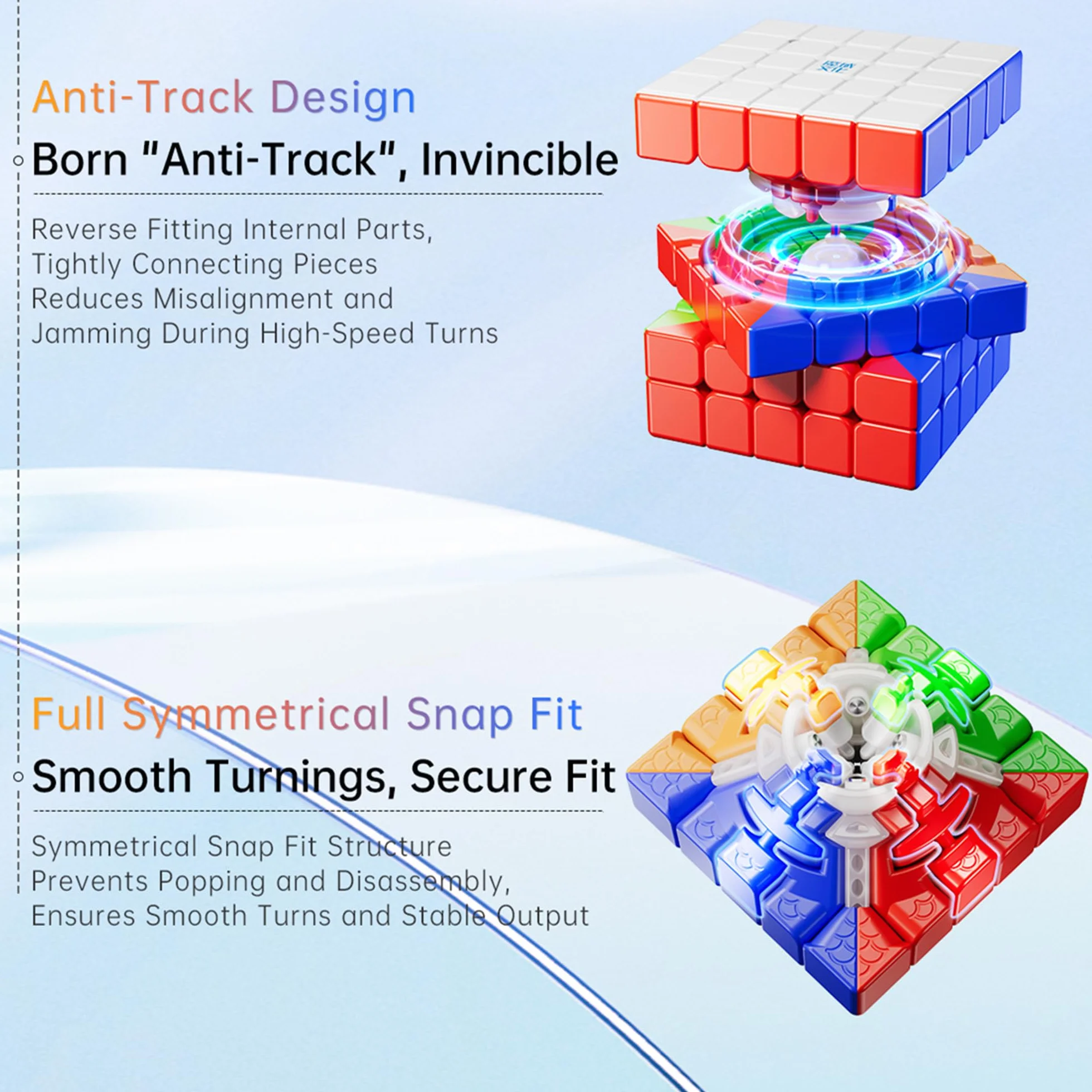 MOYU AOChuang V6 M Single-Track Magnetic Speed Cube 5x5, 96 Magnets