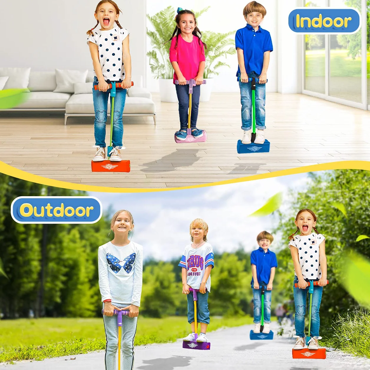 Toyzey Pogo Jumper Ballon Sauteur pour Enfant 3-12 Ans Garçon Fille Cadeau Anniversaire