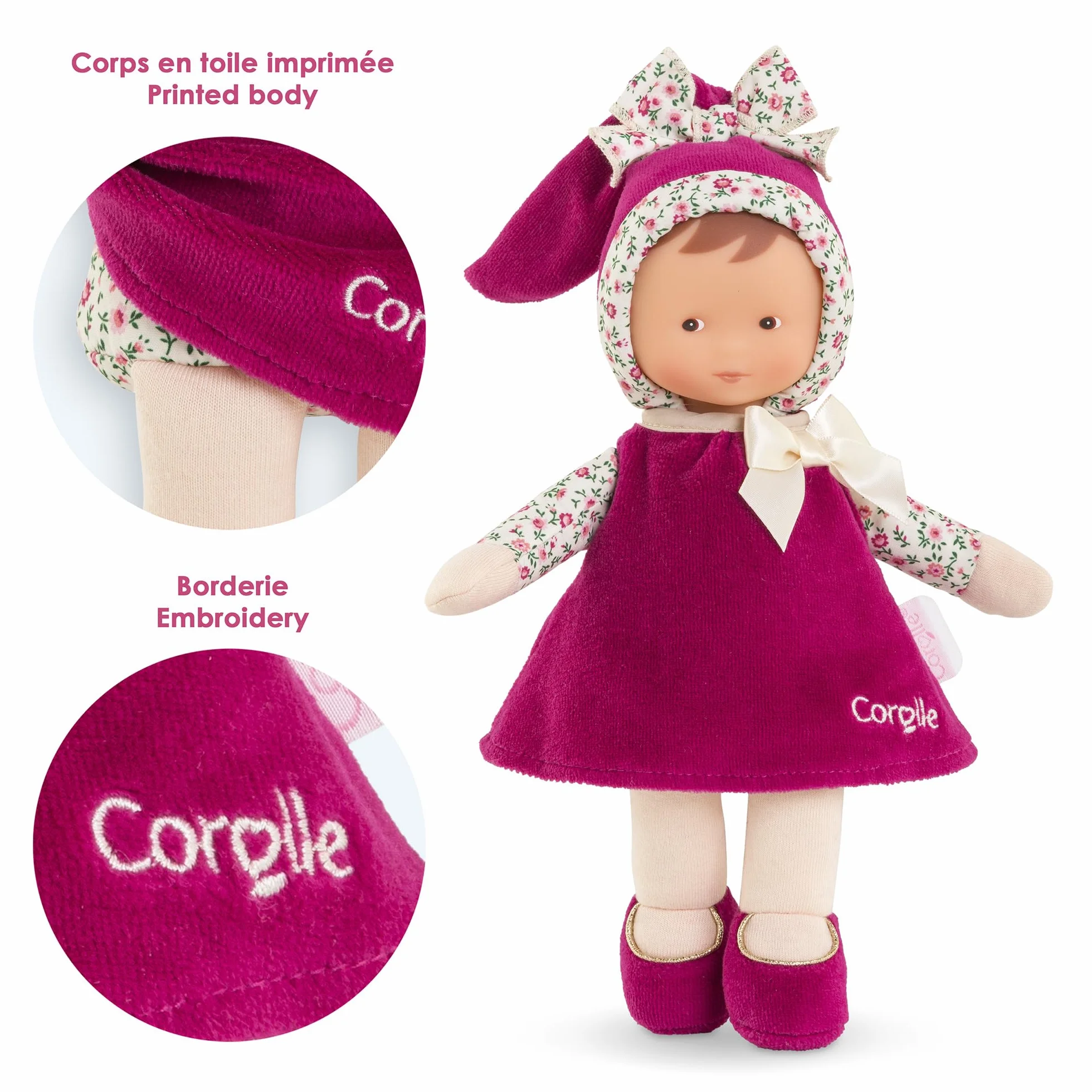 Corolle Mon Doudou Miss Rose Grenadine 25cm dès la Naissance