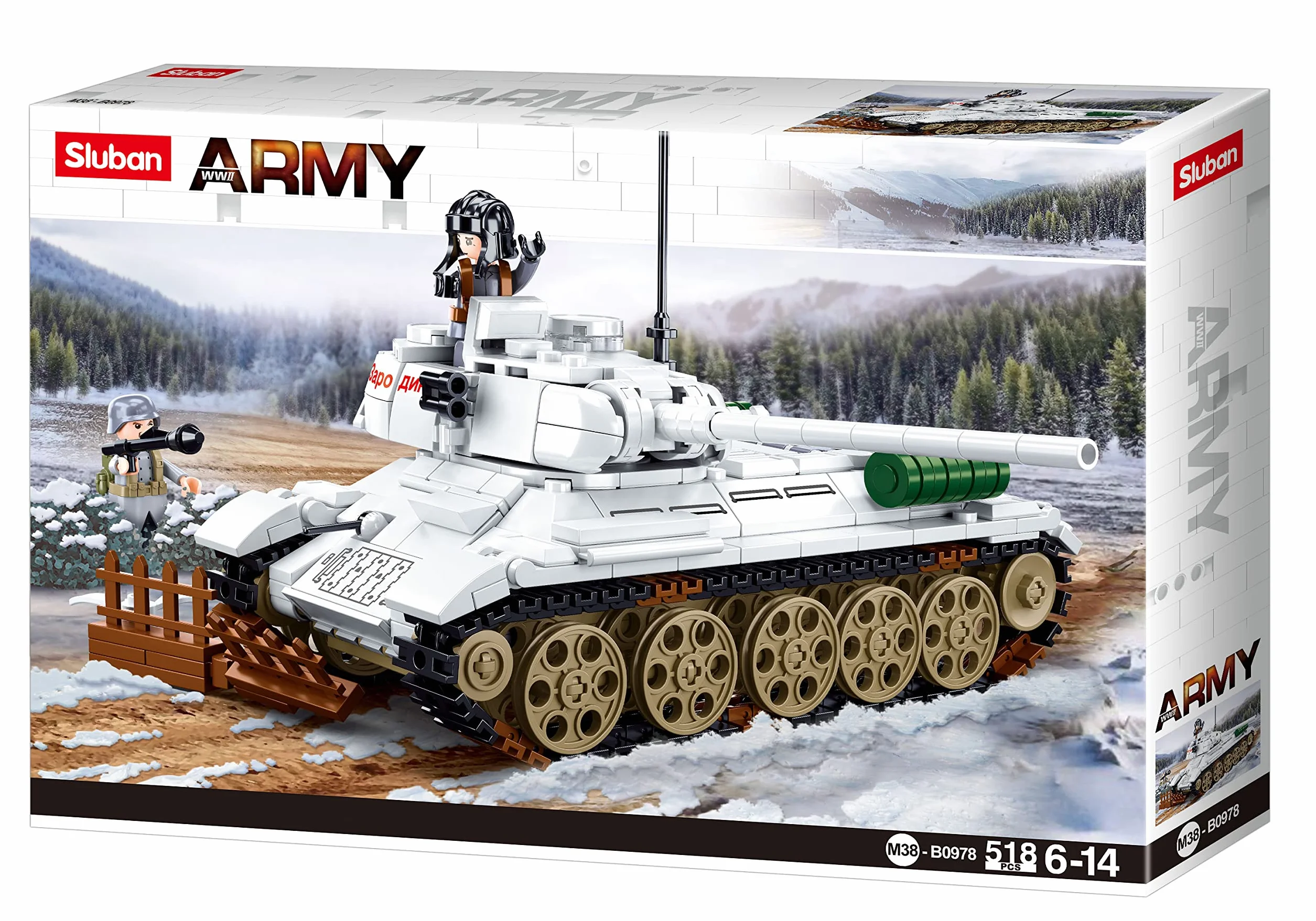 T-34/85 Medium Tank 518Pcs Army Battle of Budapest Building Blocks