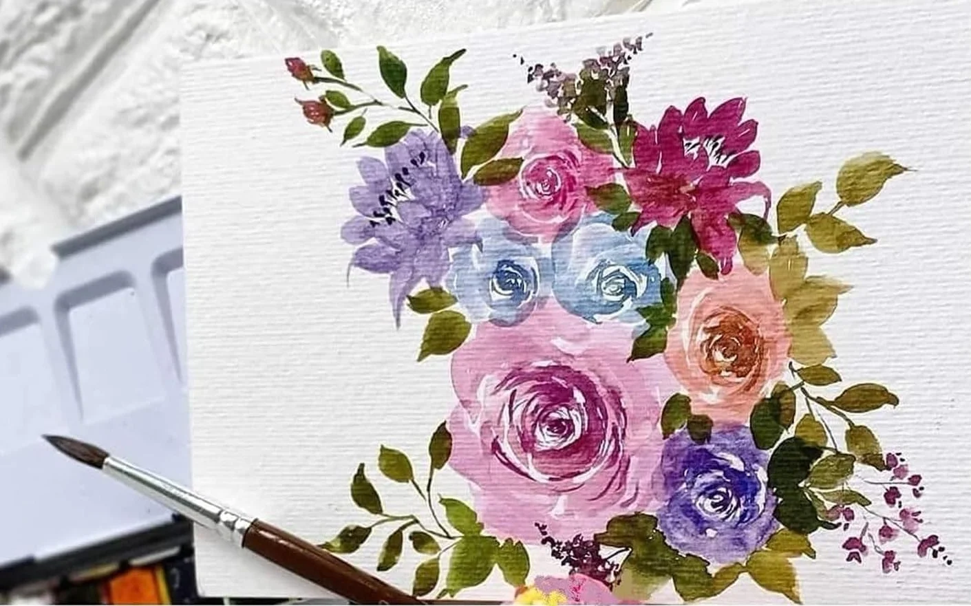Sennelier Peinture Aquarelle Set Marie Boudon 12 Demi-Godets + 1 Carte