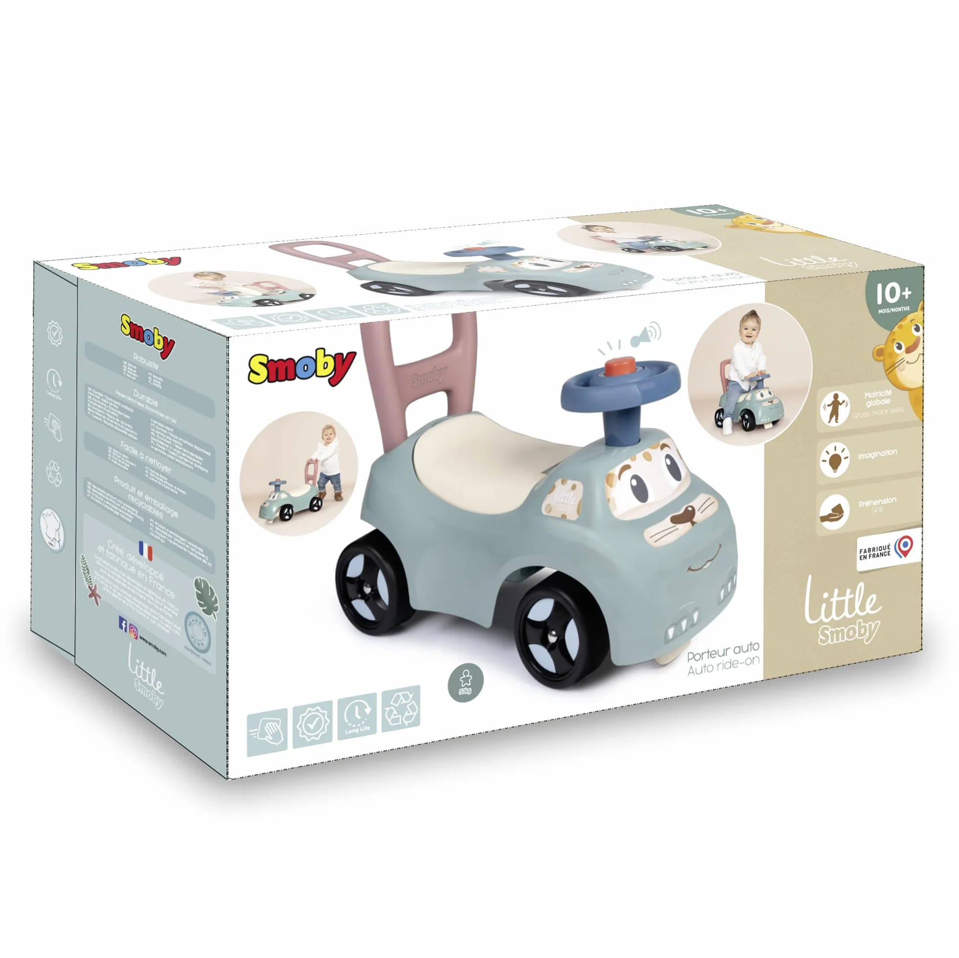 Smoby Porteur Auto Trotteur Volant Directionnel Coffre Jouets 10 Mois