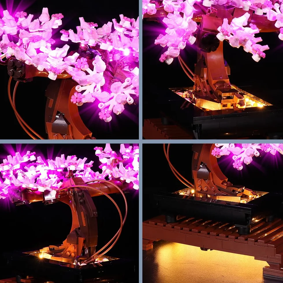 Kit d'éclairage LED BrickBling pour arbre Lego Bonsaï 10281, collection botanique