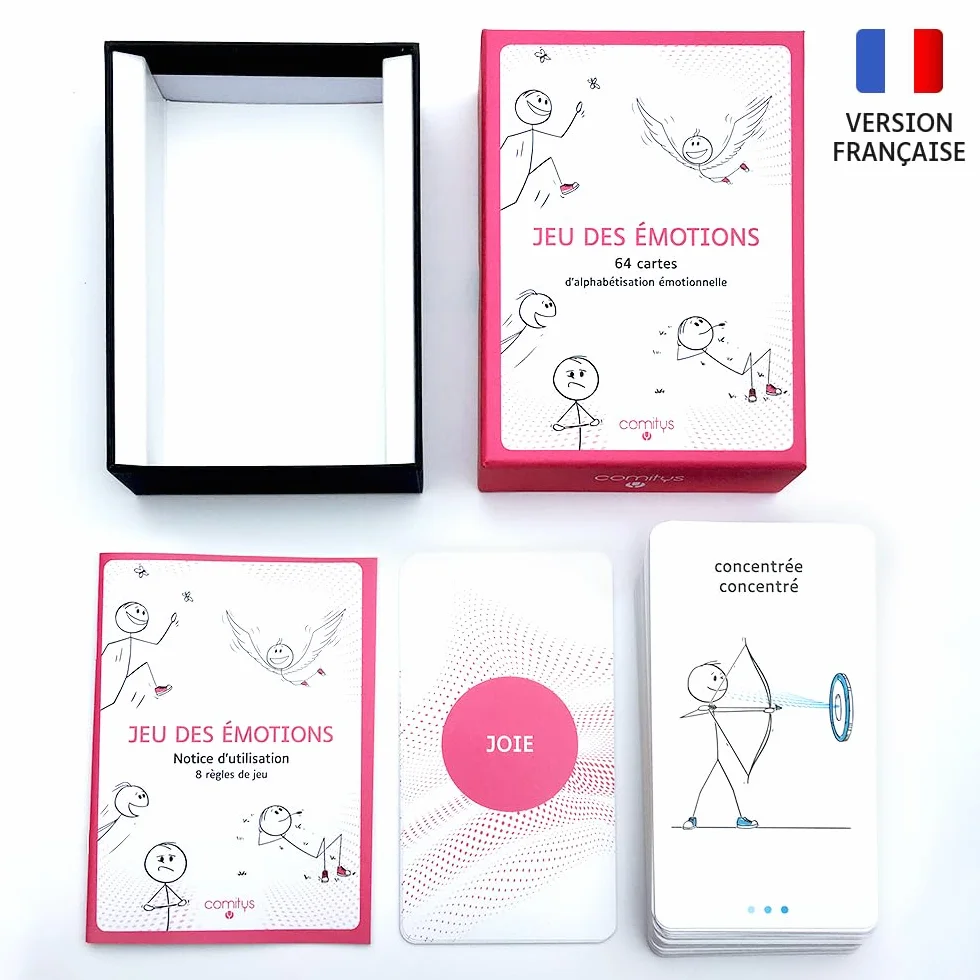 Jeu des Émotions Cartes Pédagogiques Psychologie Orthophonie