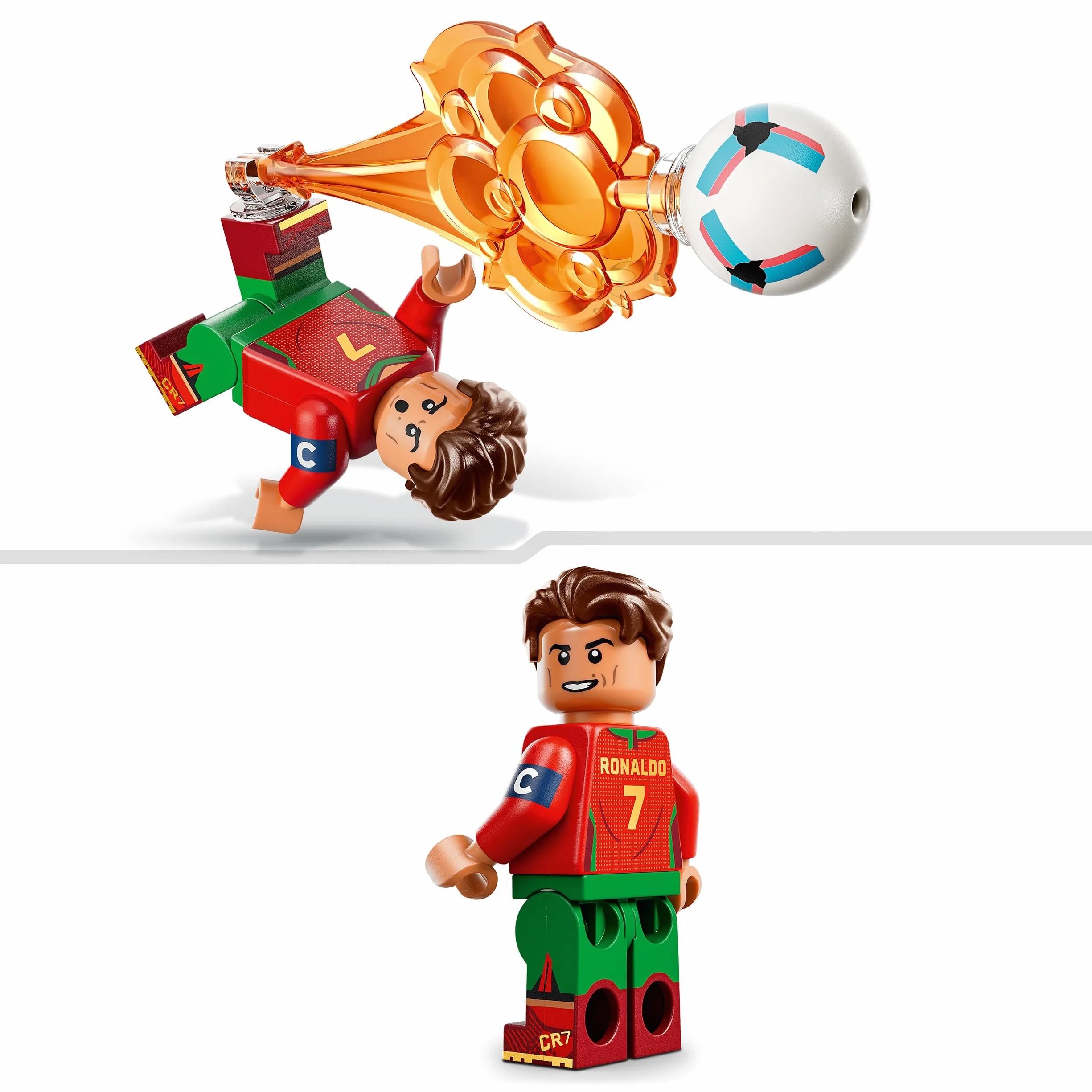 LEGO Editions Cristiano Ronaldo Maquette 3D Football avec Minifigurine Collector 43012 Cadeau 10 Ans