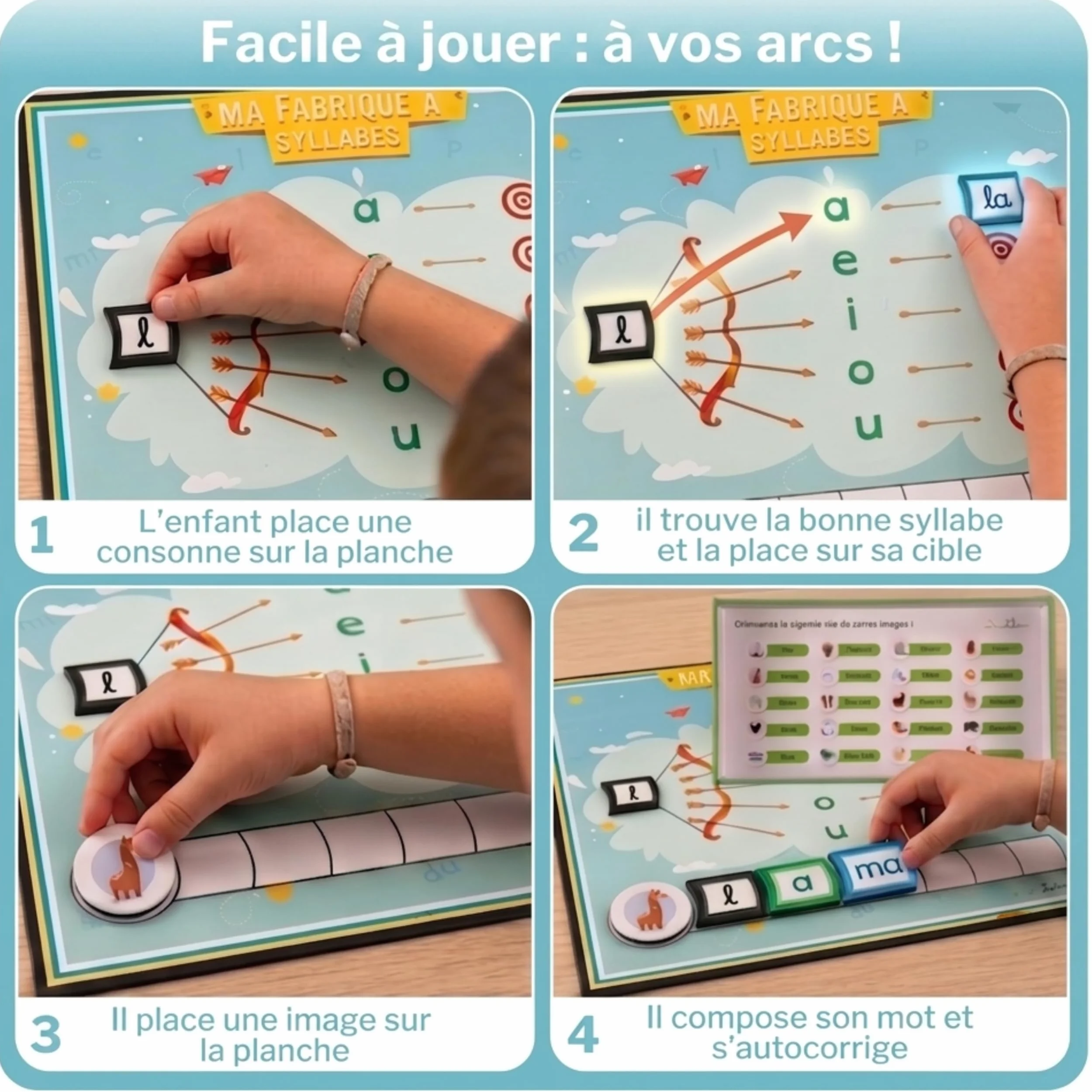 Ma Fabrique à syllabes & Mots, Jeu éducatif magnétique, Apprendre à Lire 3-8 Ans, Méthode syllabique, Phonologie PS=>CP