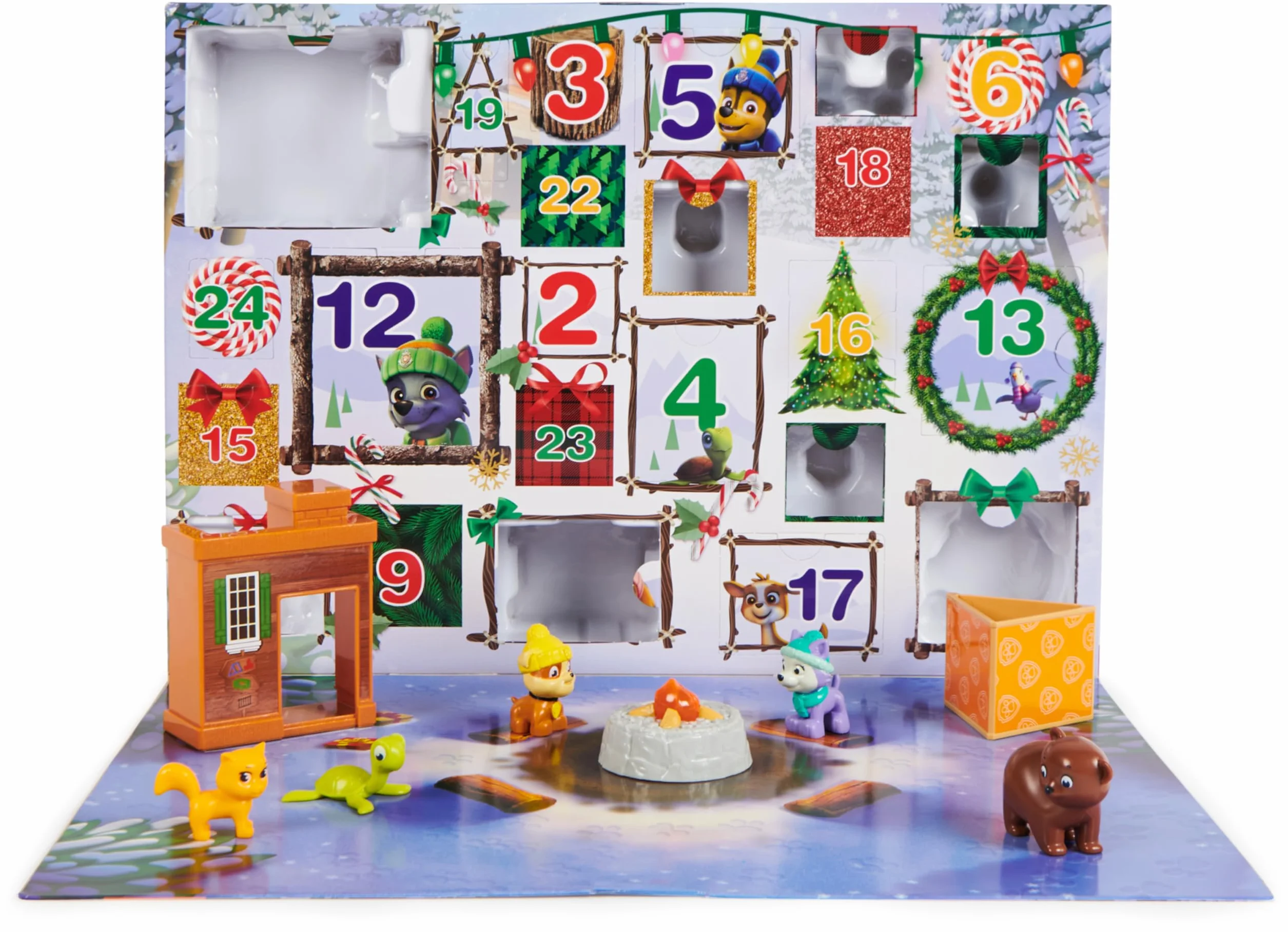 PAW PATROL Calendrier de l'Avent Noël 24 Surprises Figurines Exclusives Jouet Enfant 3 Ans+