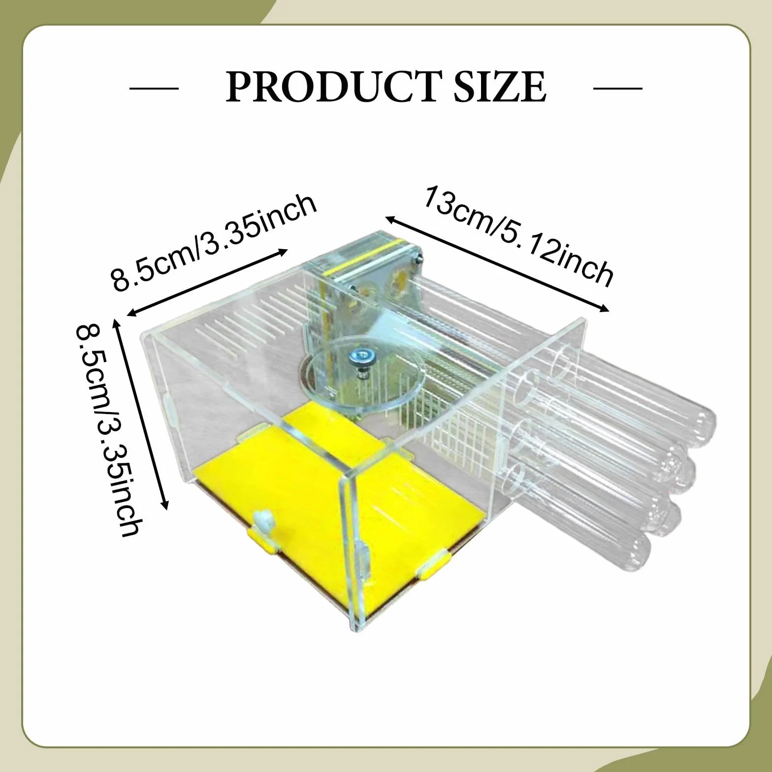 Milageto Atelier de nid de Fourmis DIY Compact Transparent Facile à Assembler Ferme château de Fourmis Habitat 1.8 Cm