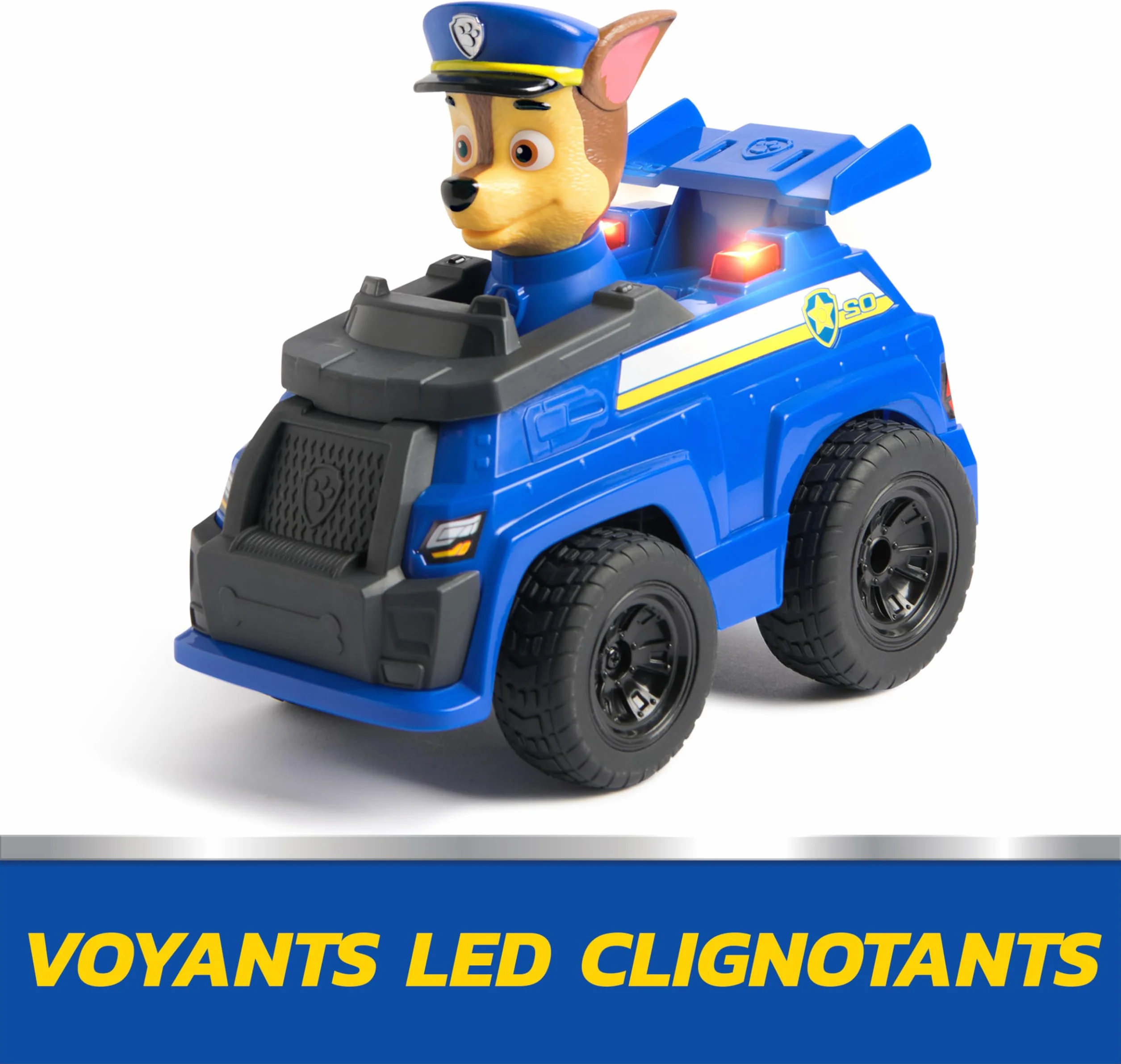 Paw Patrol Pat Patrouille Véhicule RC Interactif Chase Voiture Télécommandée Effets Lumineux Figurine Jouet Enfant 3 Ans+