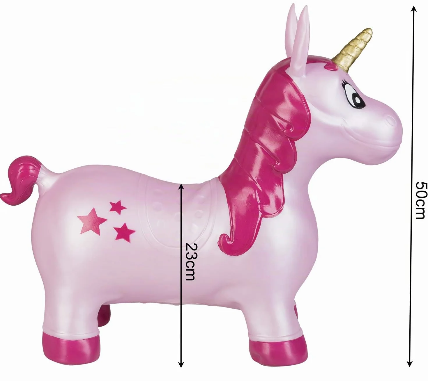 Idena Cheval Sauteur Licorne Rose 50 kg 59 x 23 x 53 cm Pompe à air