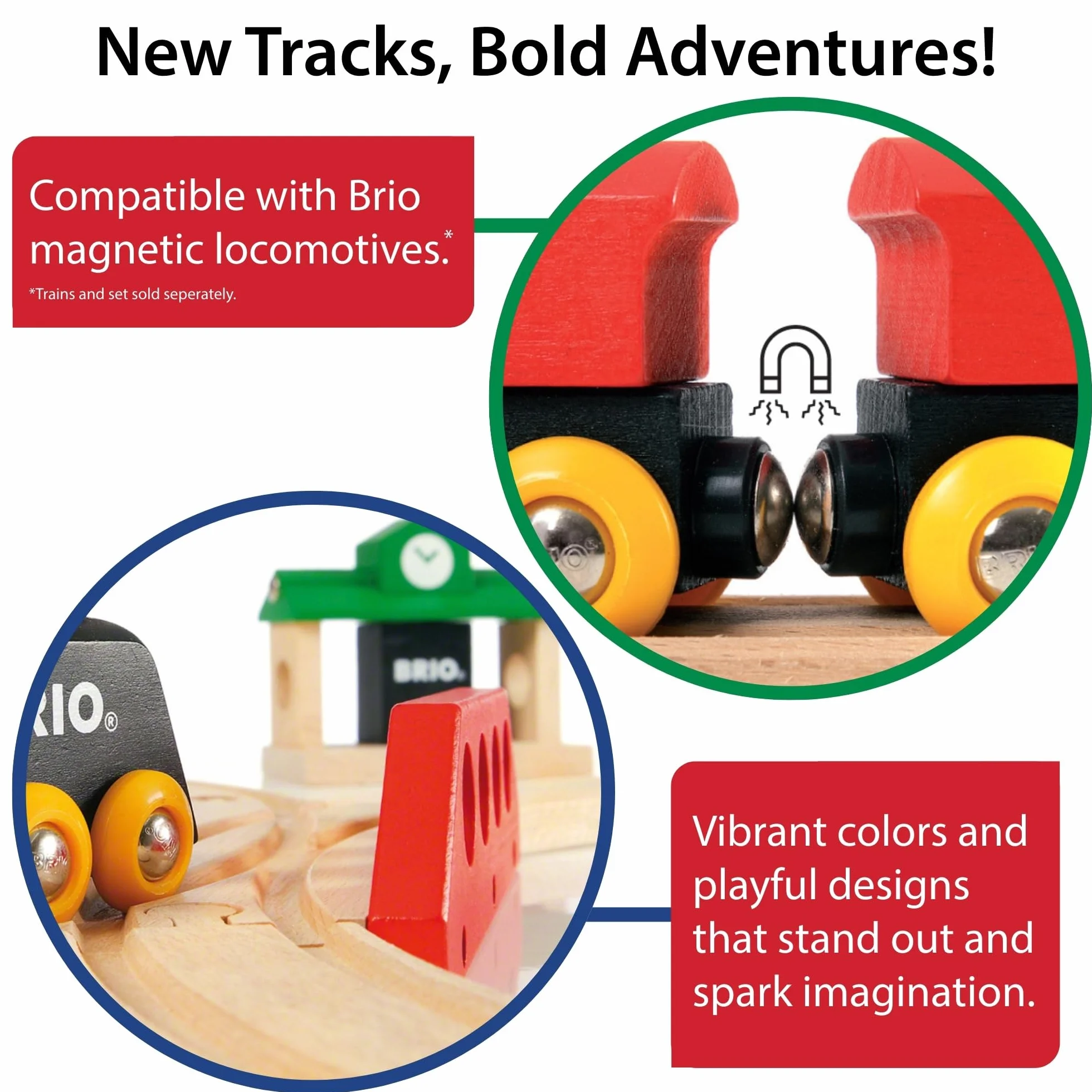 BRIO World Coffret Evolution Intermédiaire 16 Rails - Accessoire circuit train en bois - Assortiment rails - Jouet 3 ans+