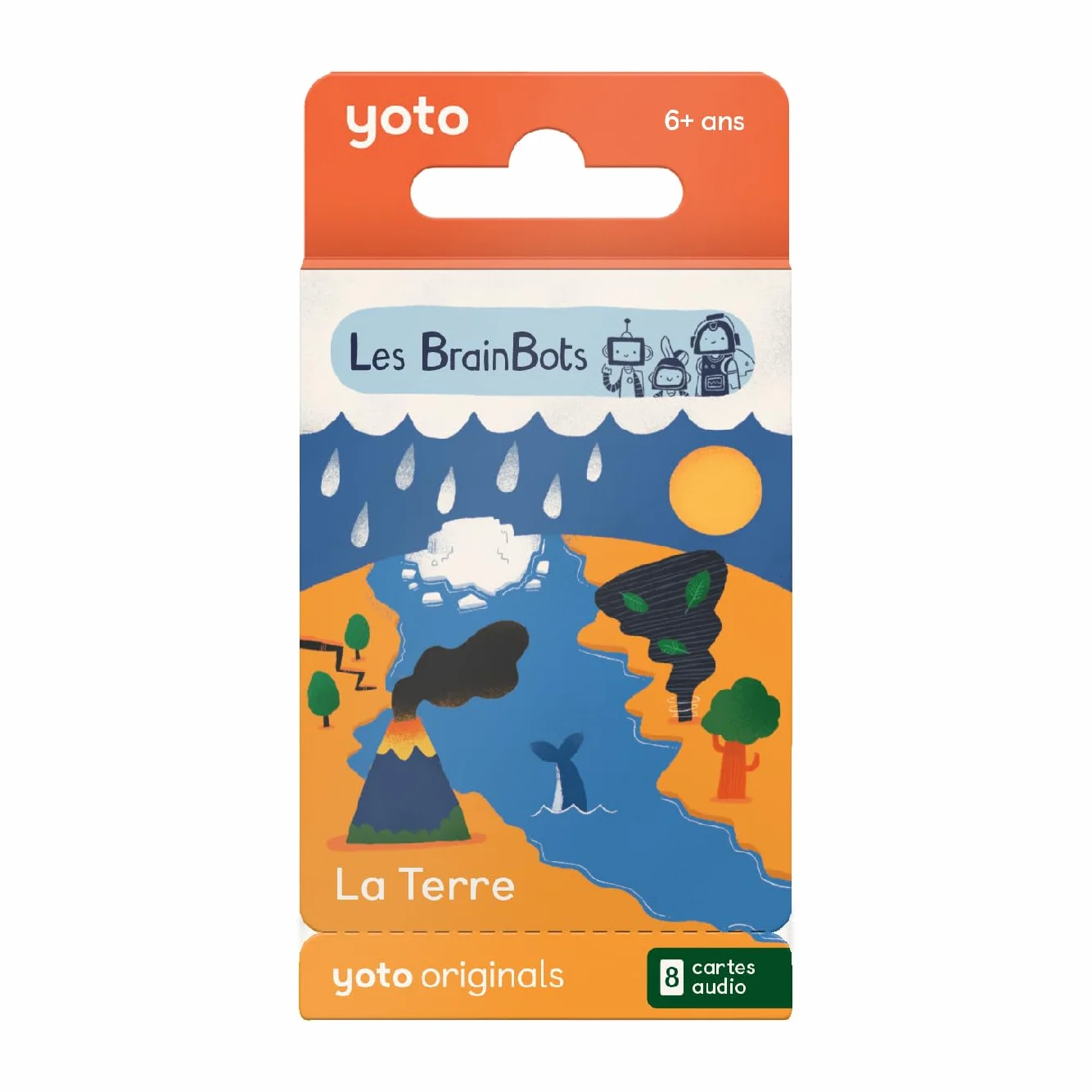 Yoto Pack Les BrainBots : La Terre - 8 Cartes Audio pour Enfant en français, Premiers documentaires 5-10 Ans