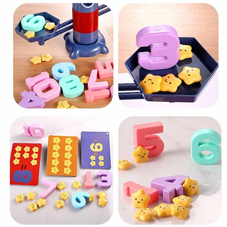 MagiDeal Fusée Balance Échelle Math Nombre Apprentissage Jouet Montessori Éducation Enfants