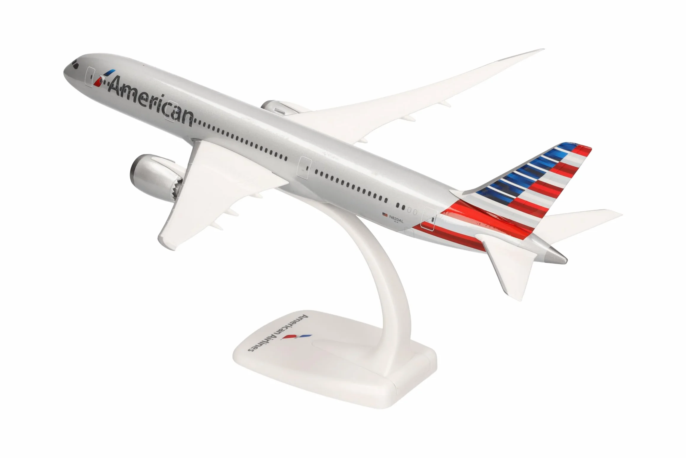 Herpa Snap-Fit Avion American Airlines Boeing 787-9 Dreamliner, Miniature Échelle 1:200, Collection avec Socle