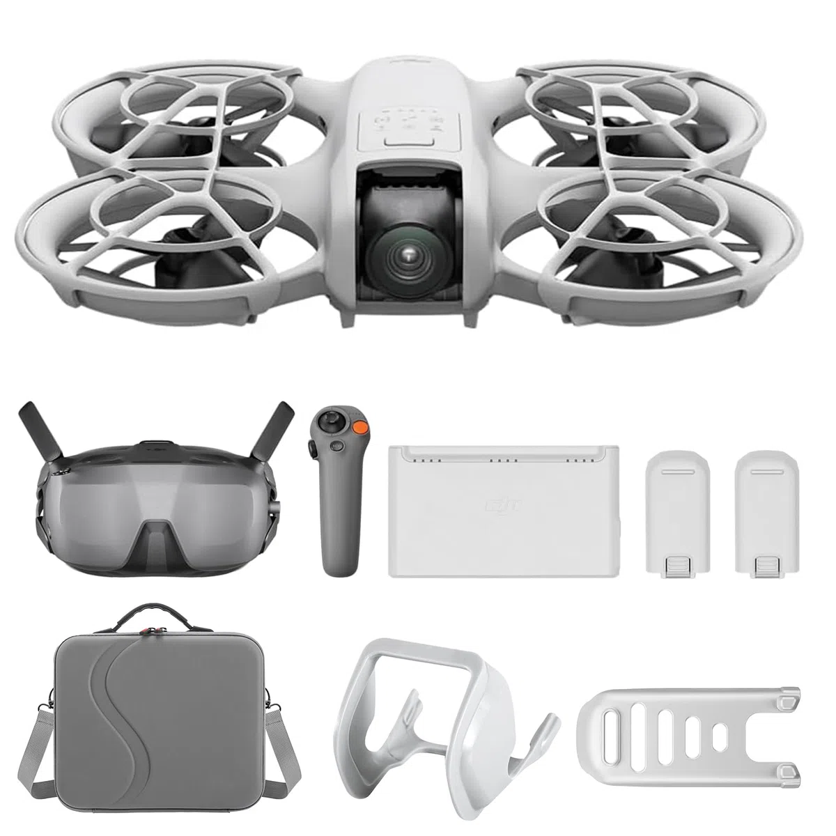 DJI Neo Motion Fly More Combo avec accessoires polyvalent, Mini Drone avec caméra 4K, drone autonome 135g, fonction follow me, démarrage manuel, suivi de scène ai avec RC - N3 et 3 batteries