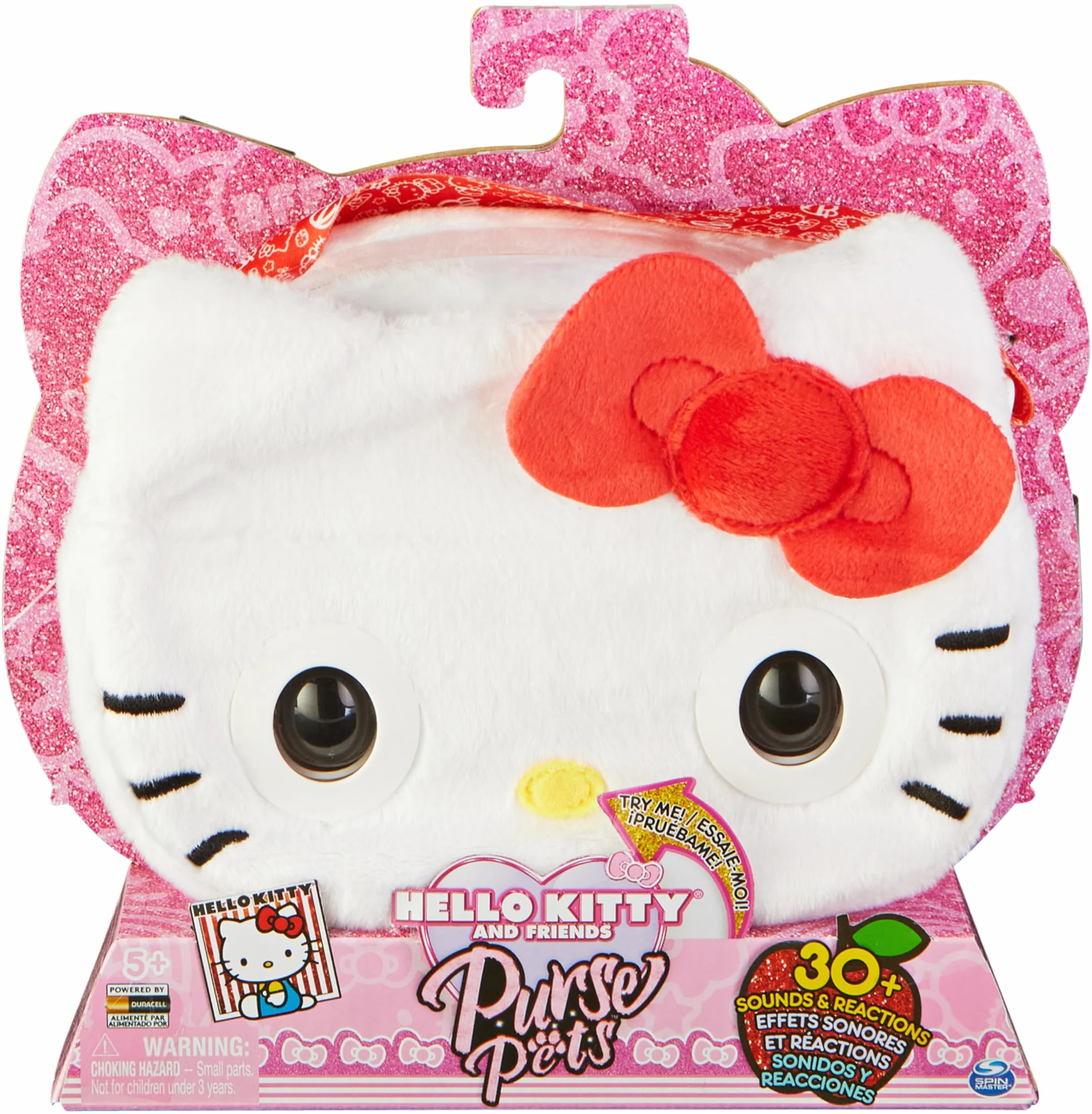 PURSE PETS SANRIO HELLO KITTY COMPAGNON INTERACTIF SAC A MAIN Hello Kitty Animal Interactif Tout Doux Blanc Rouge Qui Cligne Des Yeux Sons Modes Jeu Jouet Enfant 5 Ans
