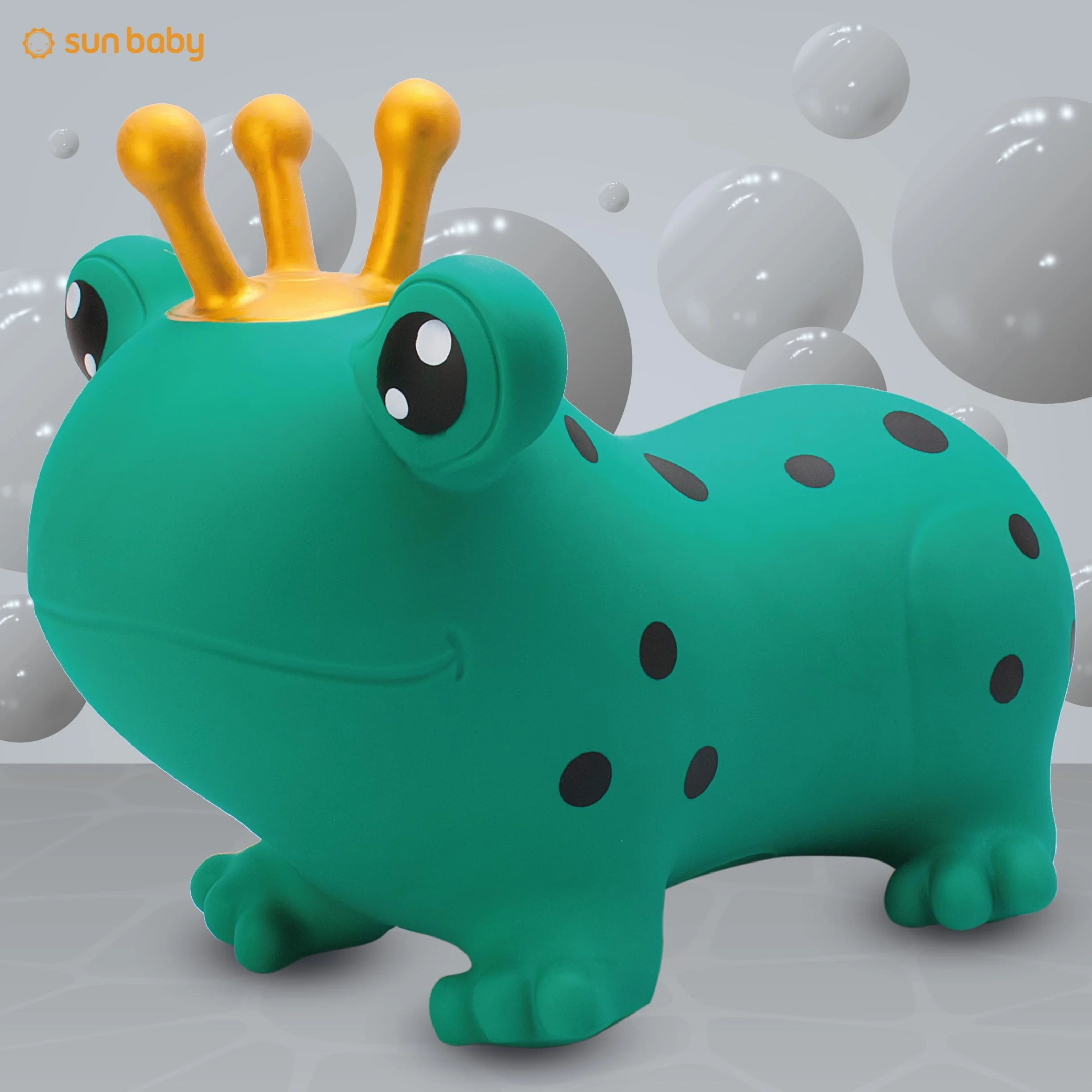 Gonflable Animal Sauteur Jouet Enfant 1 an Intérieur Extérieur Pompe Manuelle Grenouille Verte