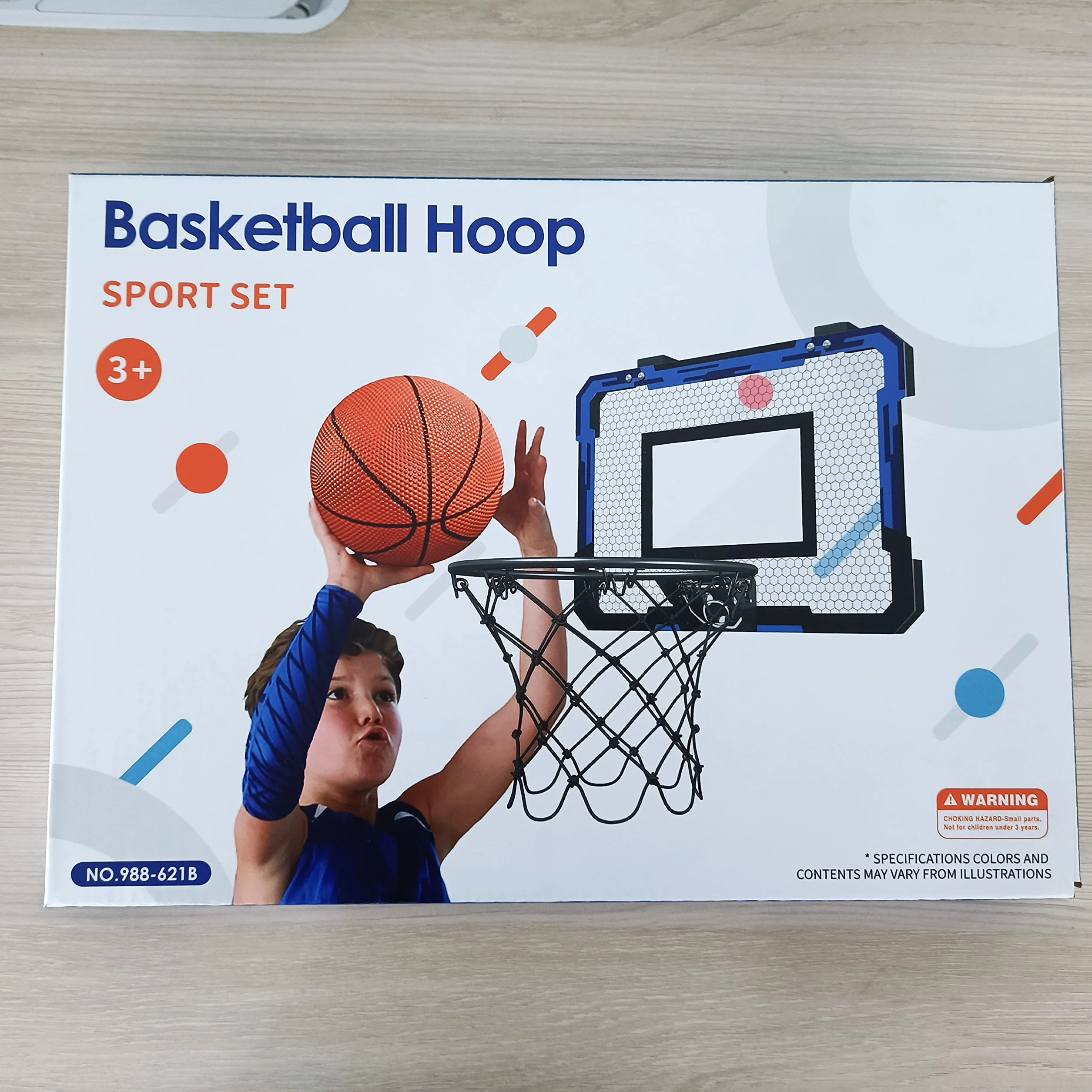 QDRAGON Mini Panier de Basket Enfant Intérieur, Panier de Basketball Mural avec 3 Ballons, Filet, Backboard et Pompe