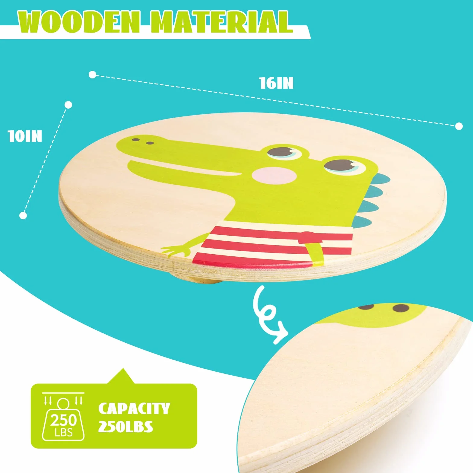 Planche d'Équilibre Montessori en Bois pour Enfants 3-8 Ans
