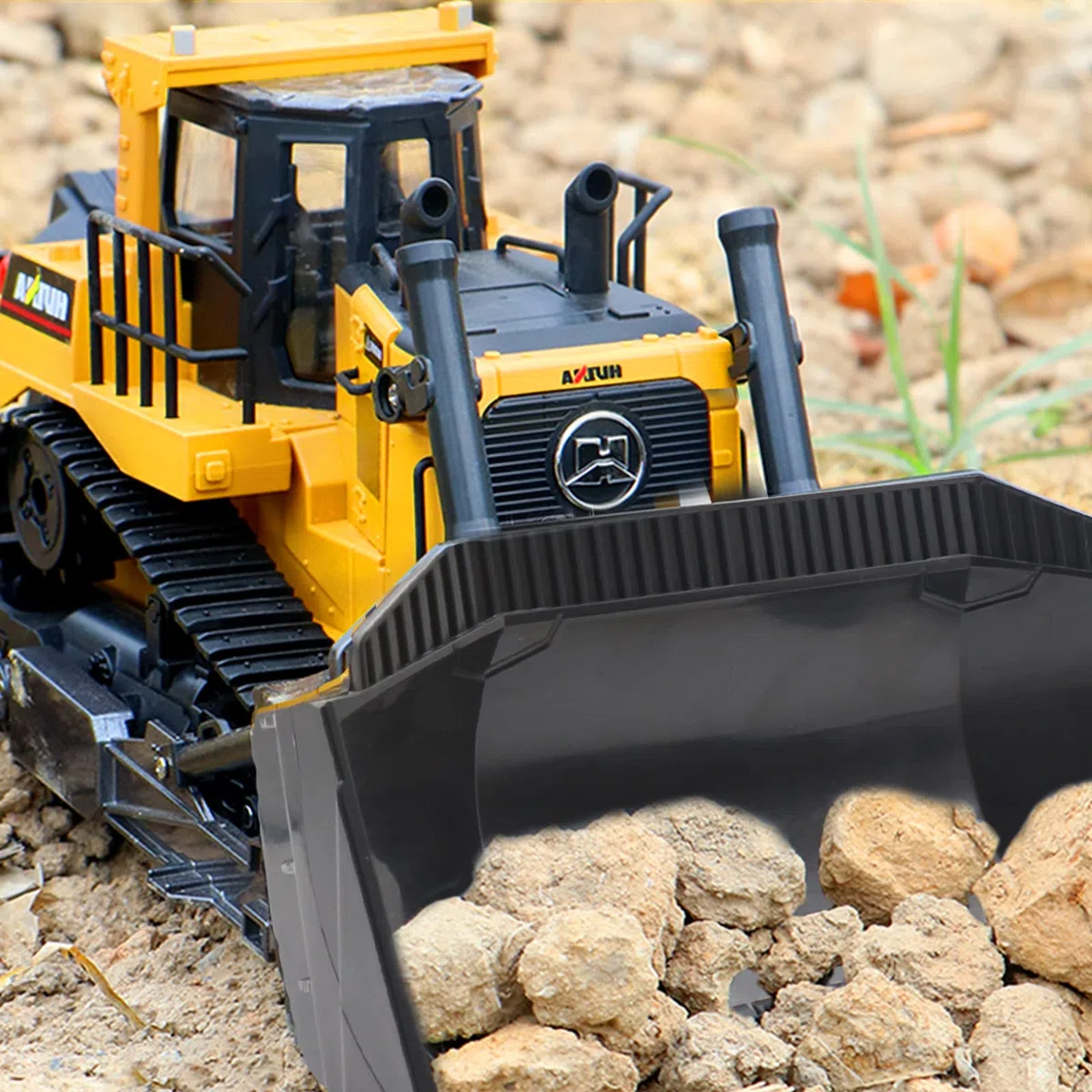 Mostop Jouet bulldozer RC échelle 1/16 9 canaux RC Tracteur à chargement frontal entièrement fonctionnel 2,4 GHz Télécommande Bulldozer Véhicules de chantier RC Jouet Cadeau avec lumière et son pour