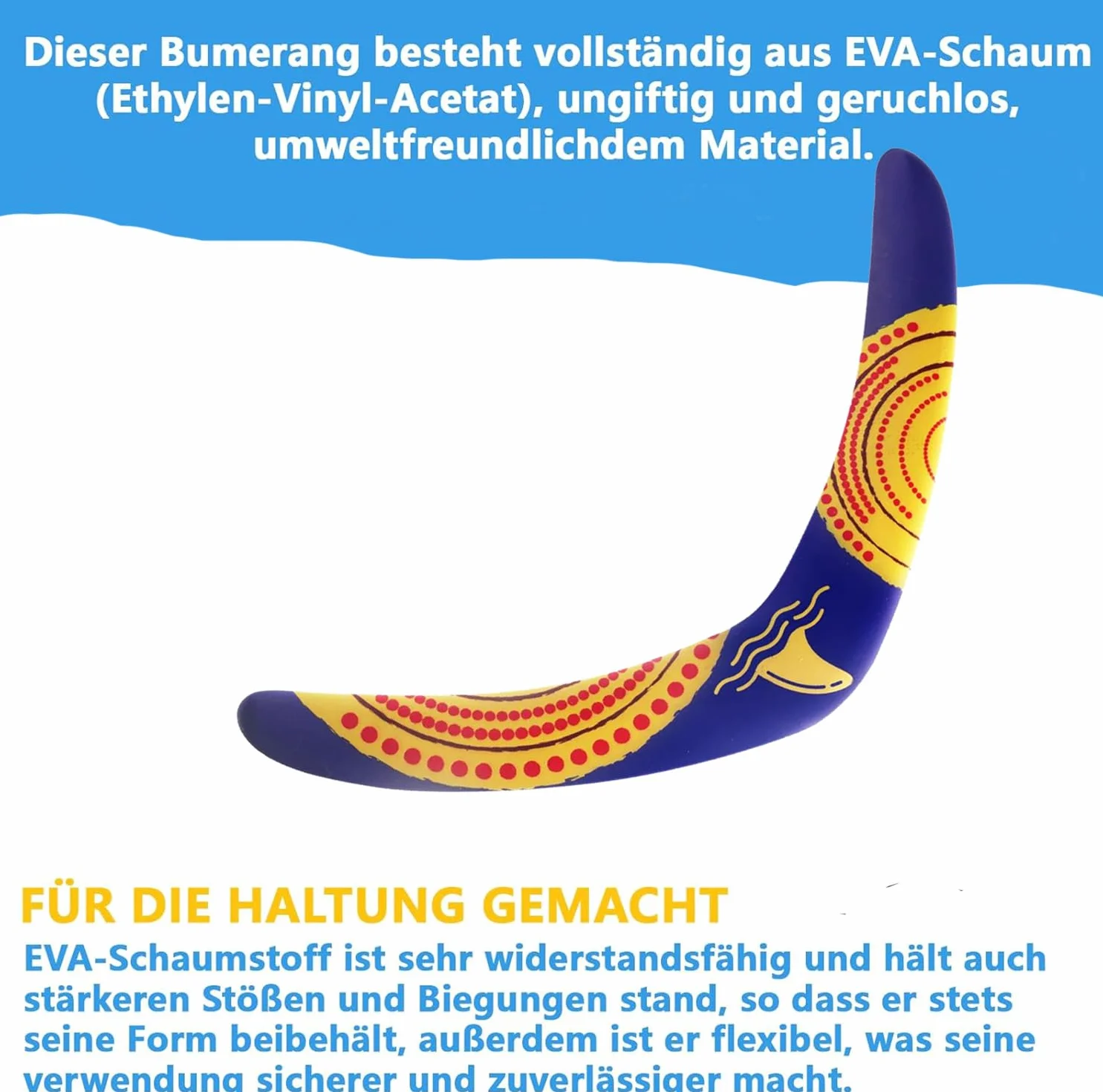 Boomerang pour enfants et adultes - Boomerang de retour en plastique EVA - Jouet à lancer en forme de V pour jeux de plein air