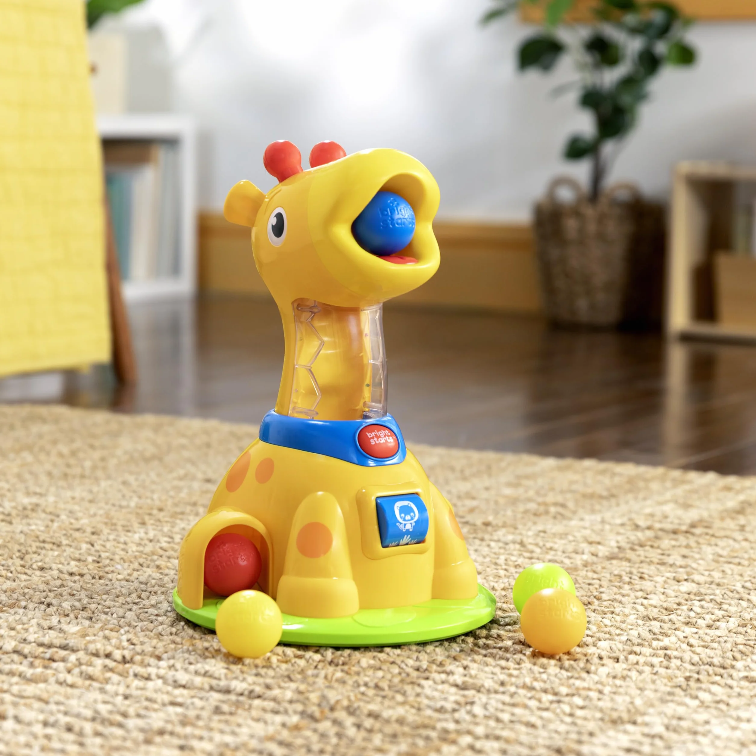 Bright Starts Spinnin' Spots Balle Girafe Jouet Cause Effet Motricité Fine 6 Mois+