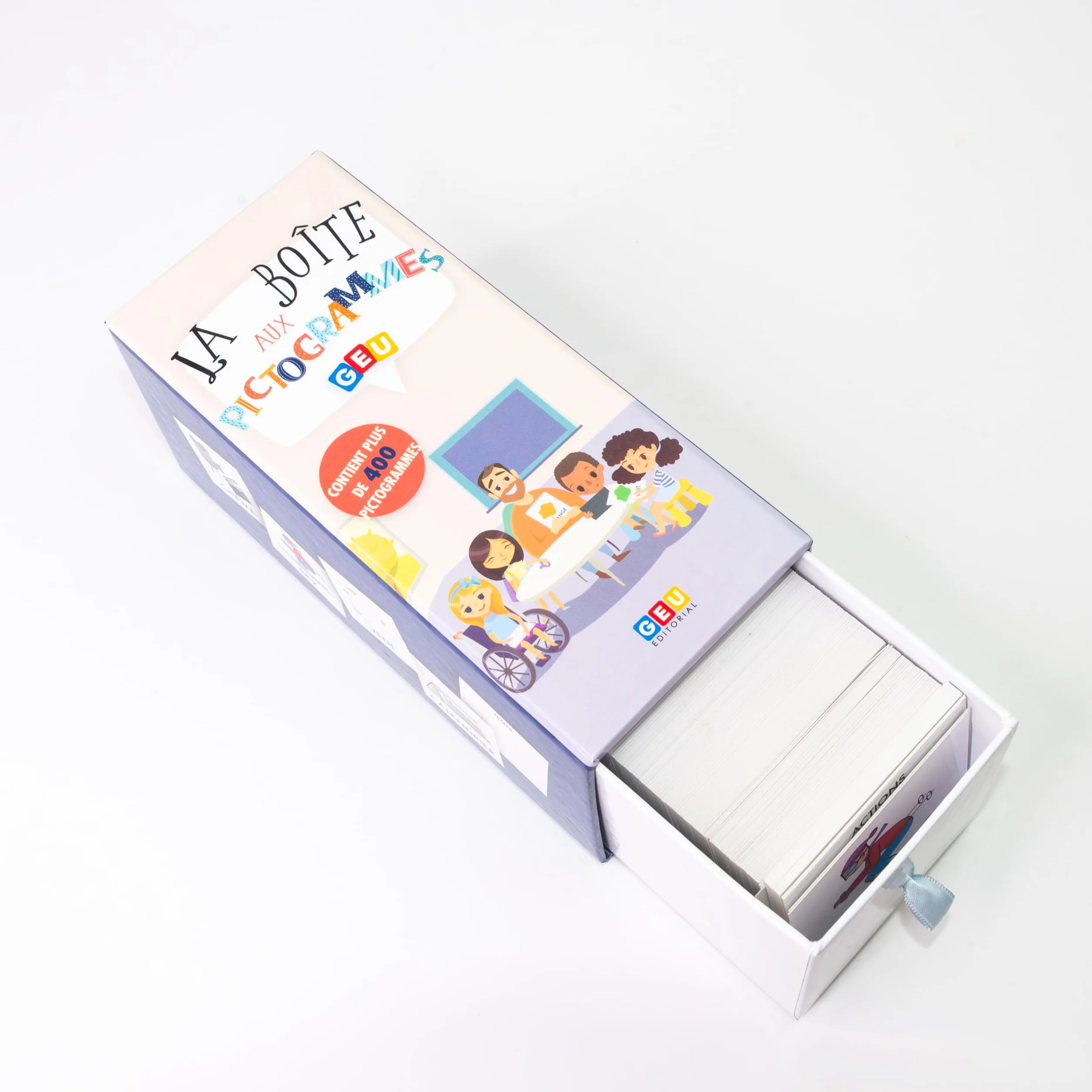 Jeux Éducatif Pictogrammes Autisme Étui 400 Cartes Éducatives Plastifiées 16 Catégories Vocabulaire Visuel