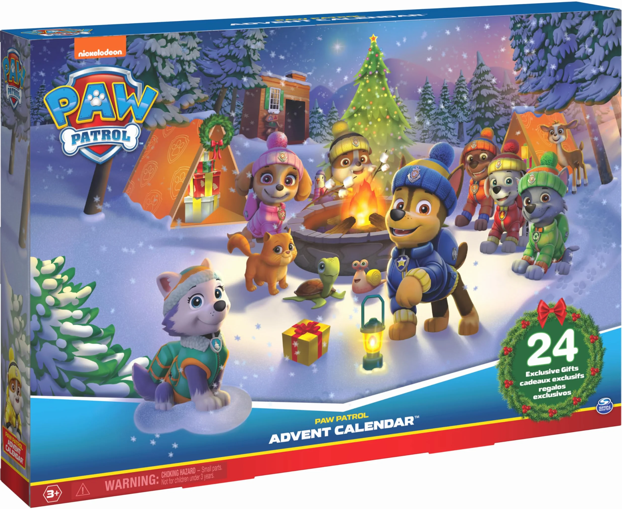 PAW PATROL Calendrier de l'Avent Noël 24 Surprises Figurines Exclusives Jouet Enfant 3 Ans+