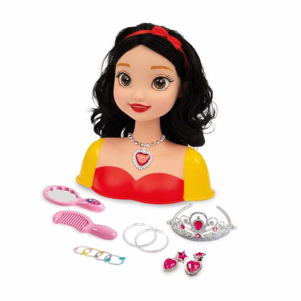 Grandi Giochi Princess Styling Head Blanche-Neige Tête à Coiffer avec Accessoires