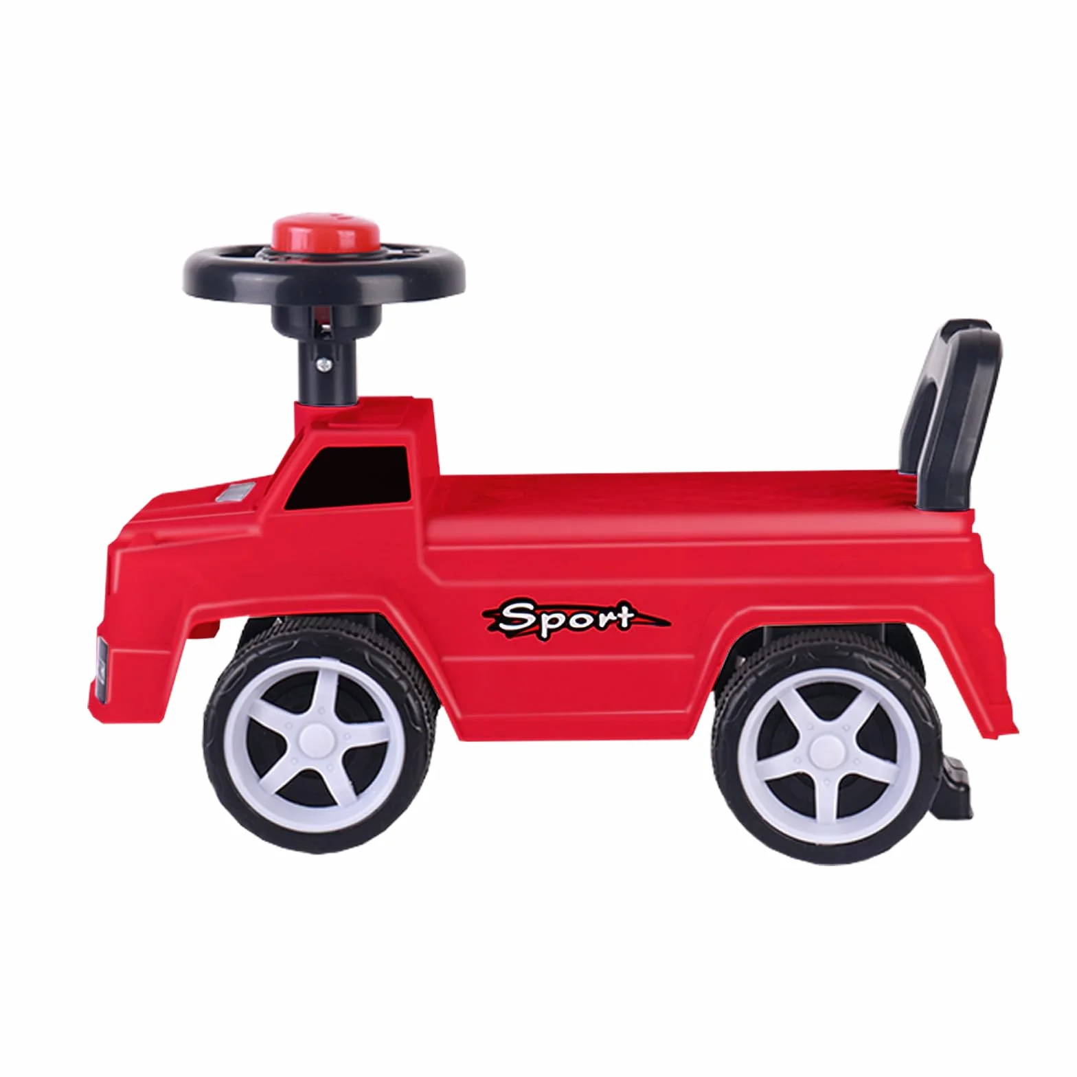 Poussette pour Enfants à partir de 2 Ans, Jouet à Monter Assis, Rangement sous le Siège, Camion Porteur, 48 x 22 x 34 cm - Rouge