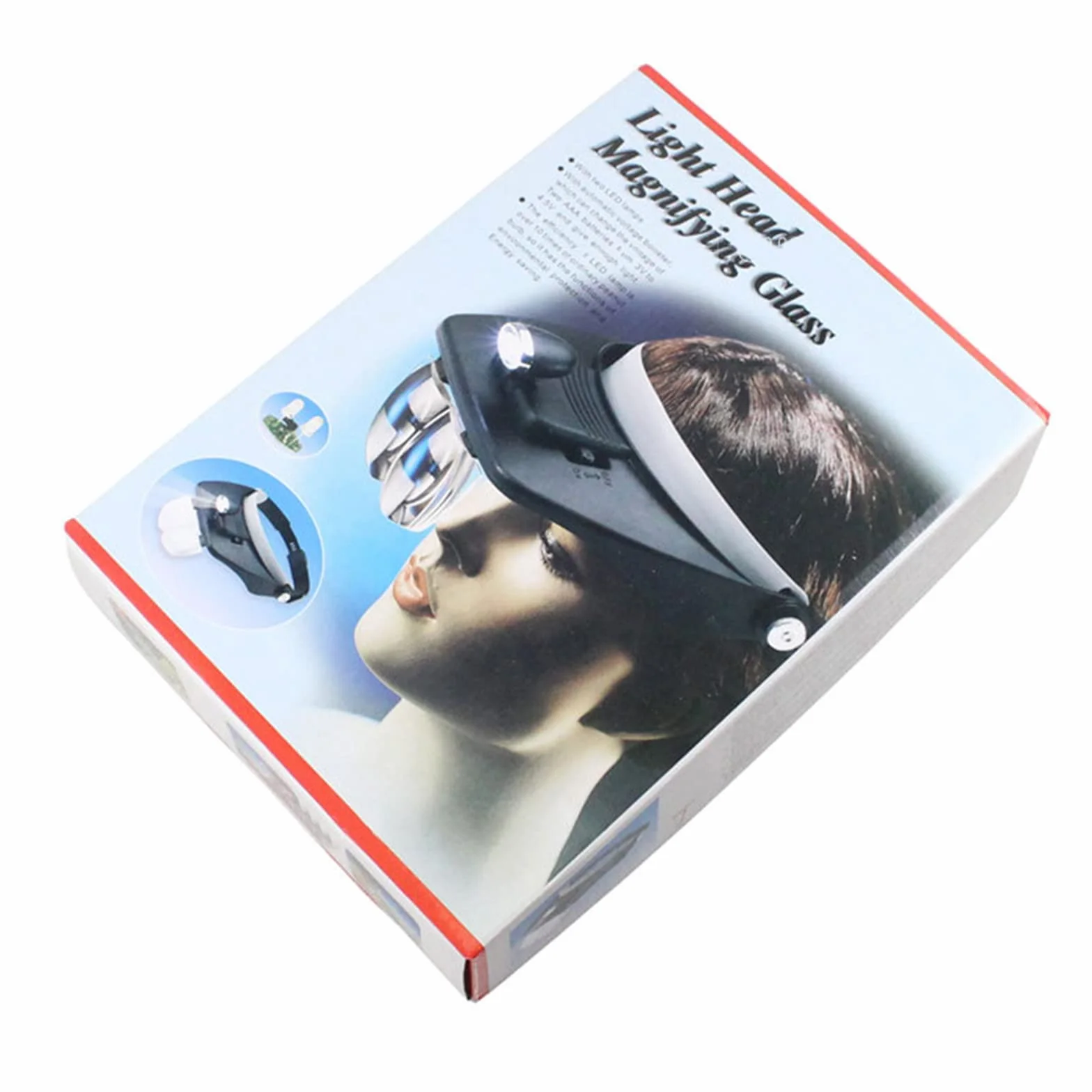 Loupes de tête LED 1.2X 1.8X 2.5X 3.5X, Lunettes loupe avec lumière