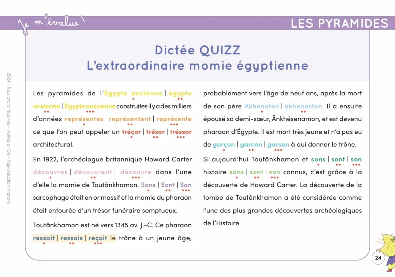 Champion de dictée ETOILIUM 100 fiches autocorrectives programmables Orthographe Grammaire Conjugaison 8-12 Ans CE2 CM1 CM2 6ème
