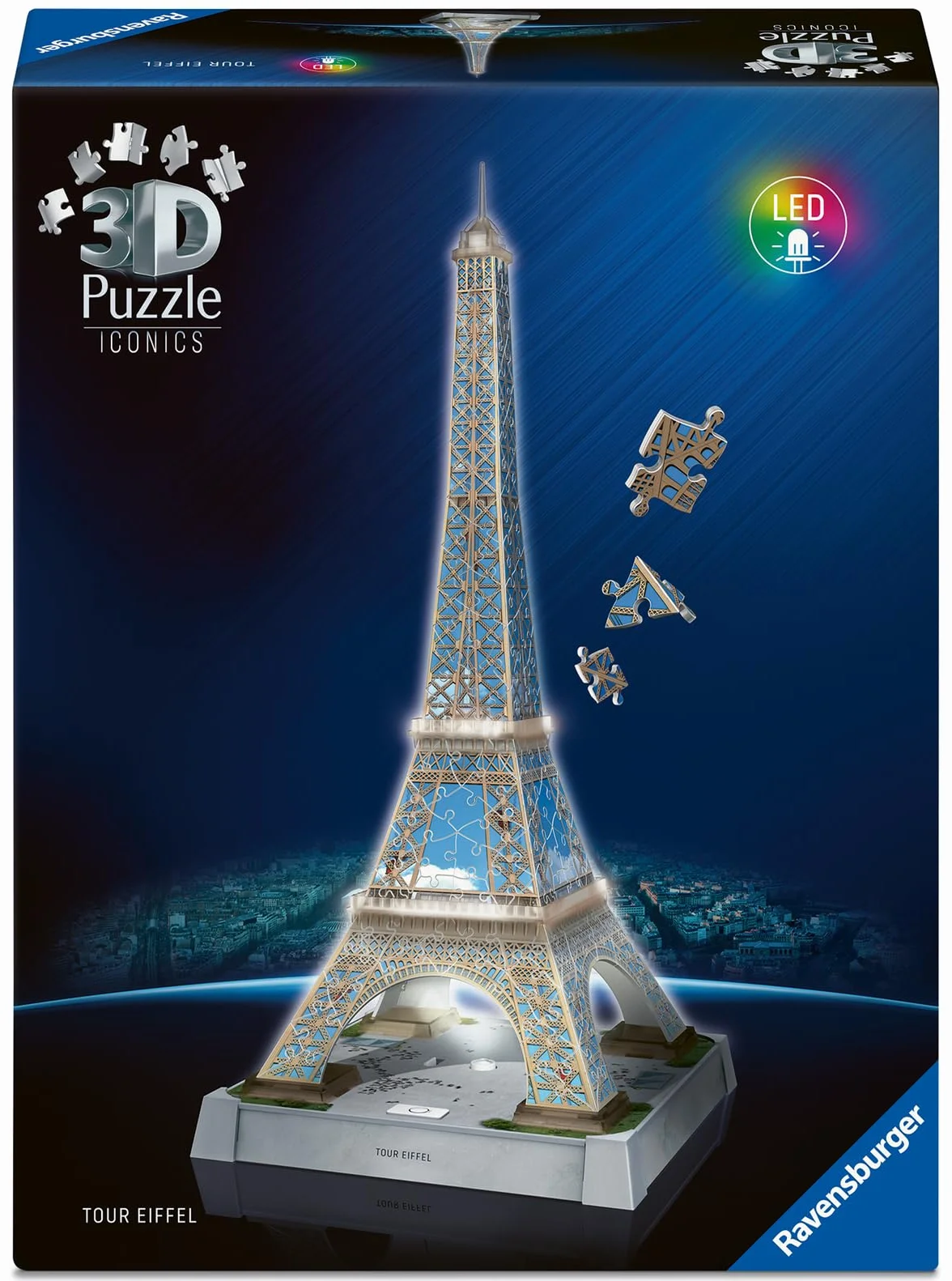 Ravensburger Puzzle 3D Tour Eiffel Illuminée 216 Pièces Brille dans le Noir
