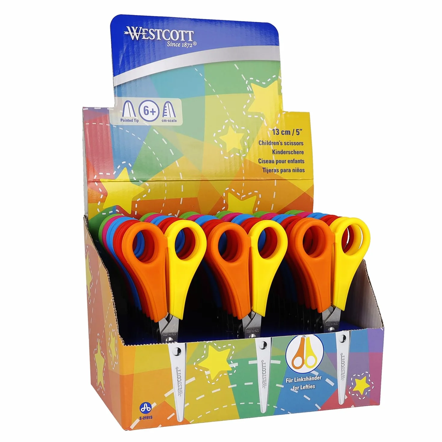 Westcott Ciseaux pour enfants 13 cm Lot de 30 Assorties 5 cm