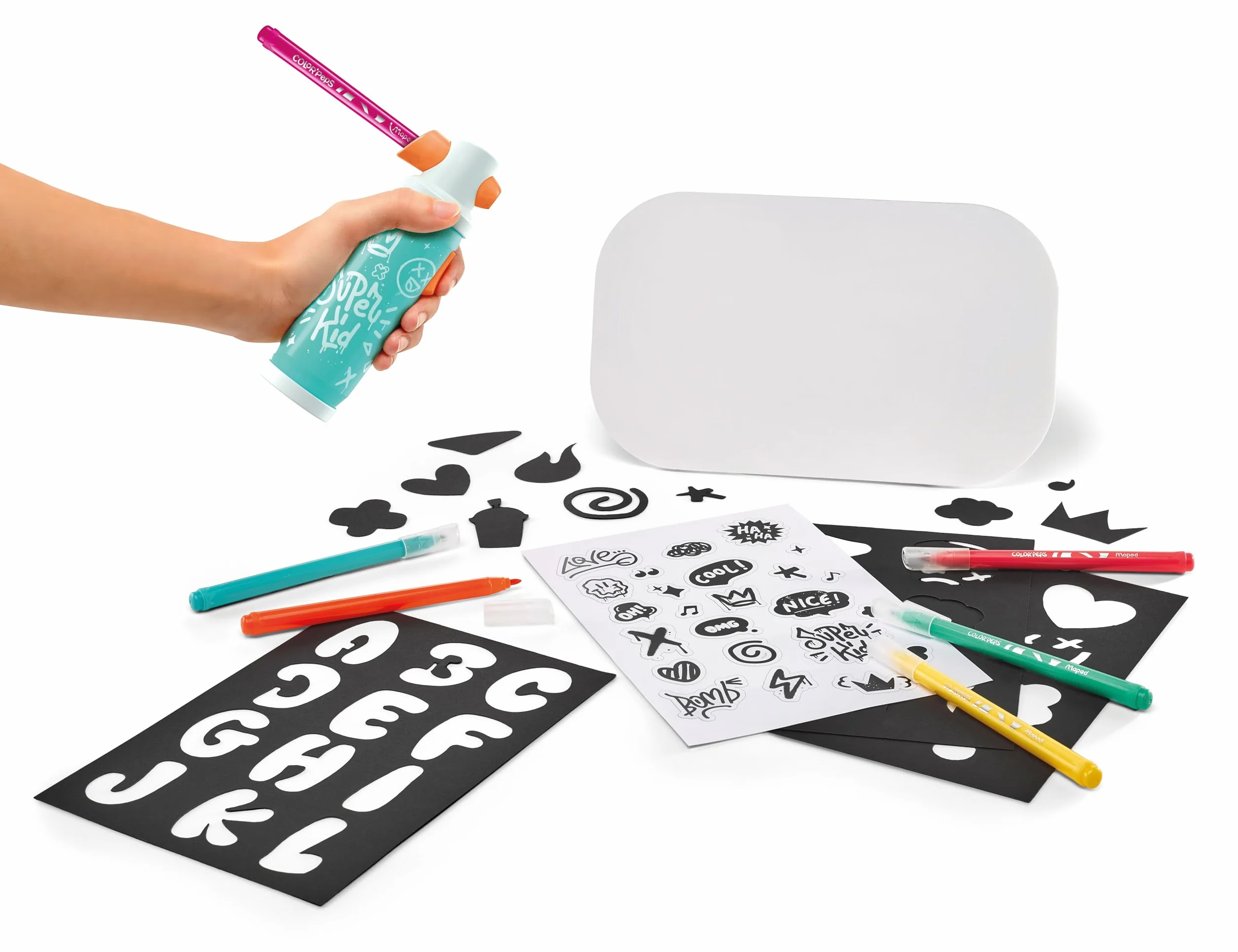 Maped Creativ Airbrush Maker Pulvérisateur Aérographe Enfant Kit de Loisirs Créatifs