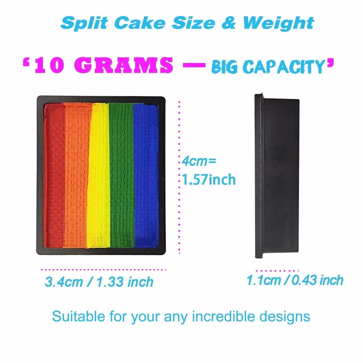 Bowitzki Kit de peinture faciale professionnelle 12 x 10 g One Stroke Split Cake non toxique