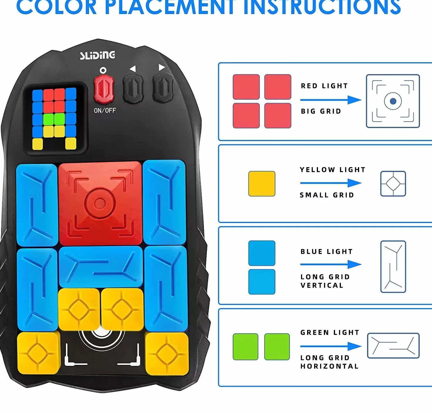 Super Slide Puzzles Casse-tête électronique de Poche 500+ Niveaux Jeu de Réflexion