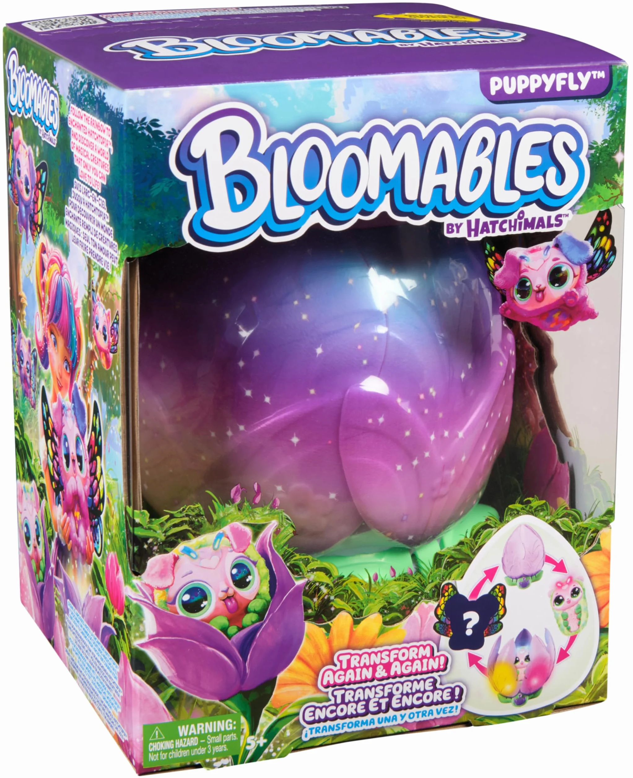 Hatchimals Bloomables Ma Fleur Magique PuppyFly Peluche Interactive 100 Sons & Réactions Jouet Enfant 5 Ans+