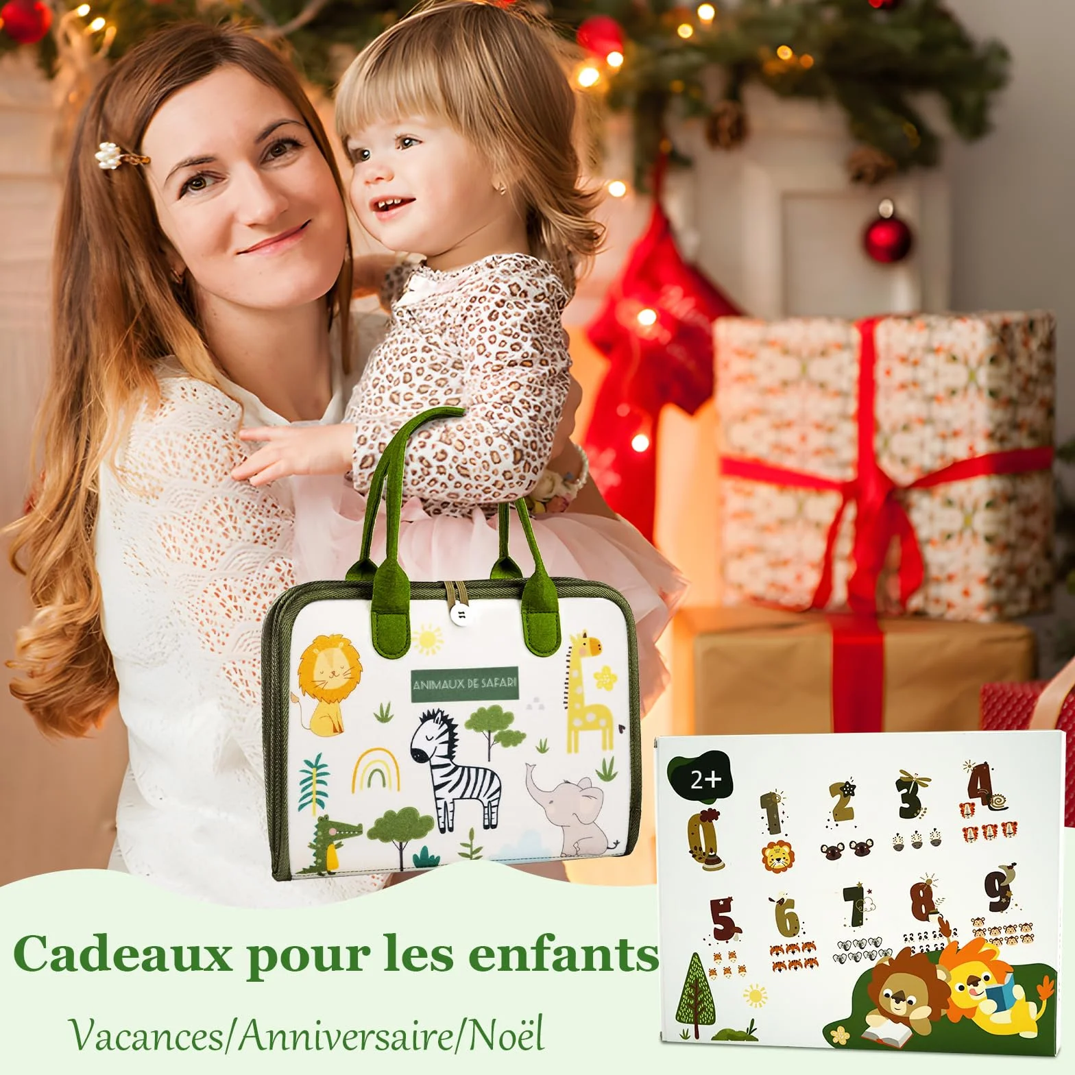 Française Busy Board Montessori 3 Ans 8 en 1 Jouets Éducatifs d'Activité Développement Cadeau Enfant Garçon Fille 3-5 Ans
