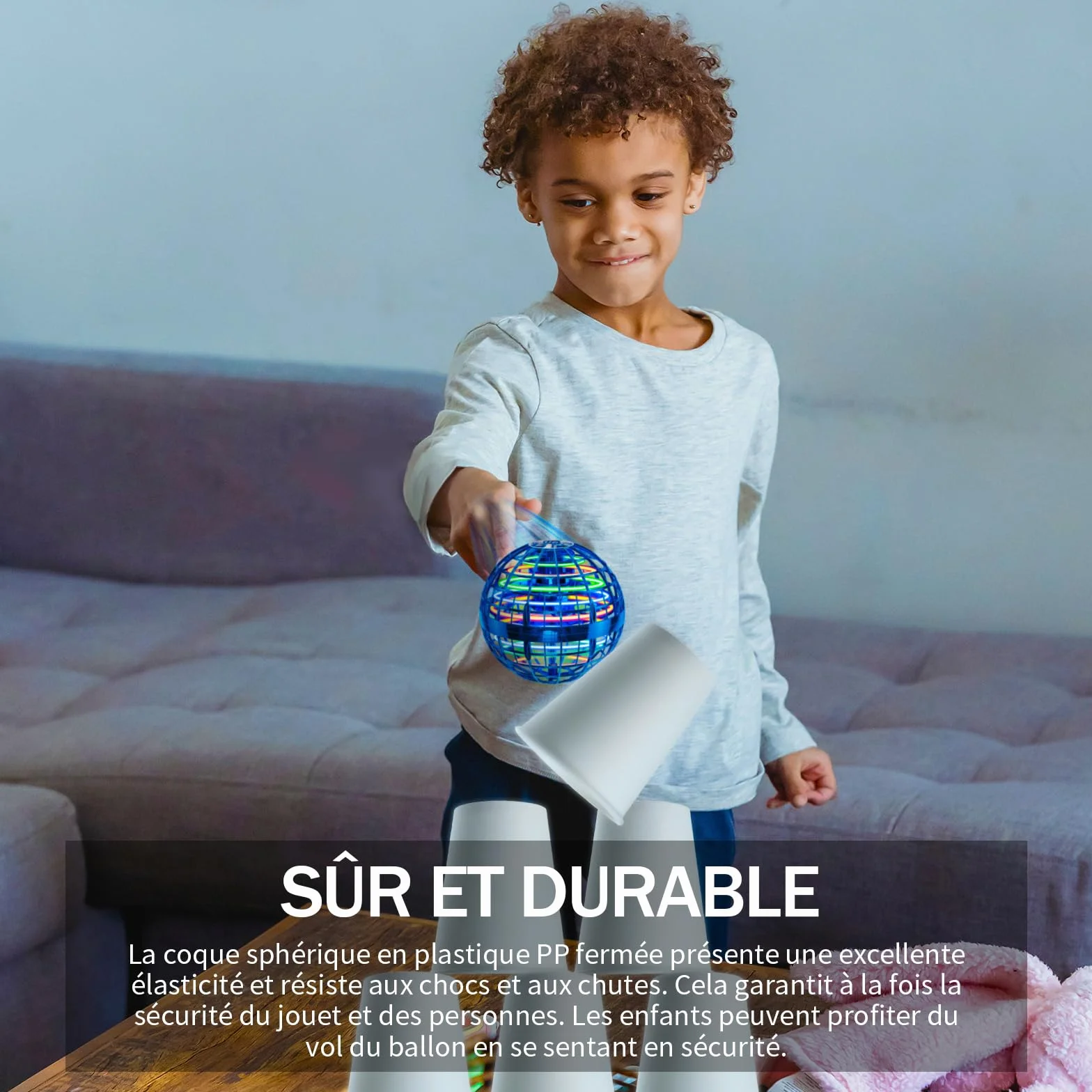 Boule Volante Flying Orb Ball UFO Jouet Extérieurs pour Enfant 6-12 Ans