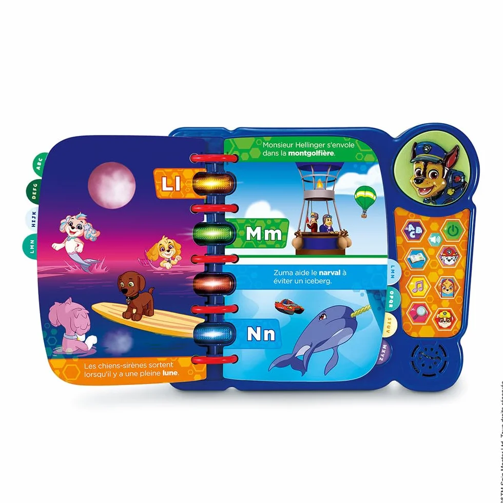 VTech Pat' Patrouille Mon Livre-Jeu Mission Alphabet Jeux Éducatifs Livre Sonore Musical Jouet Paw Patrol Cadeau Enfant 3-7 Ans Français