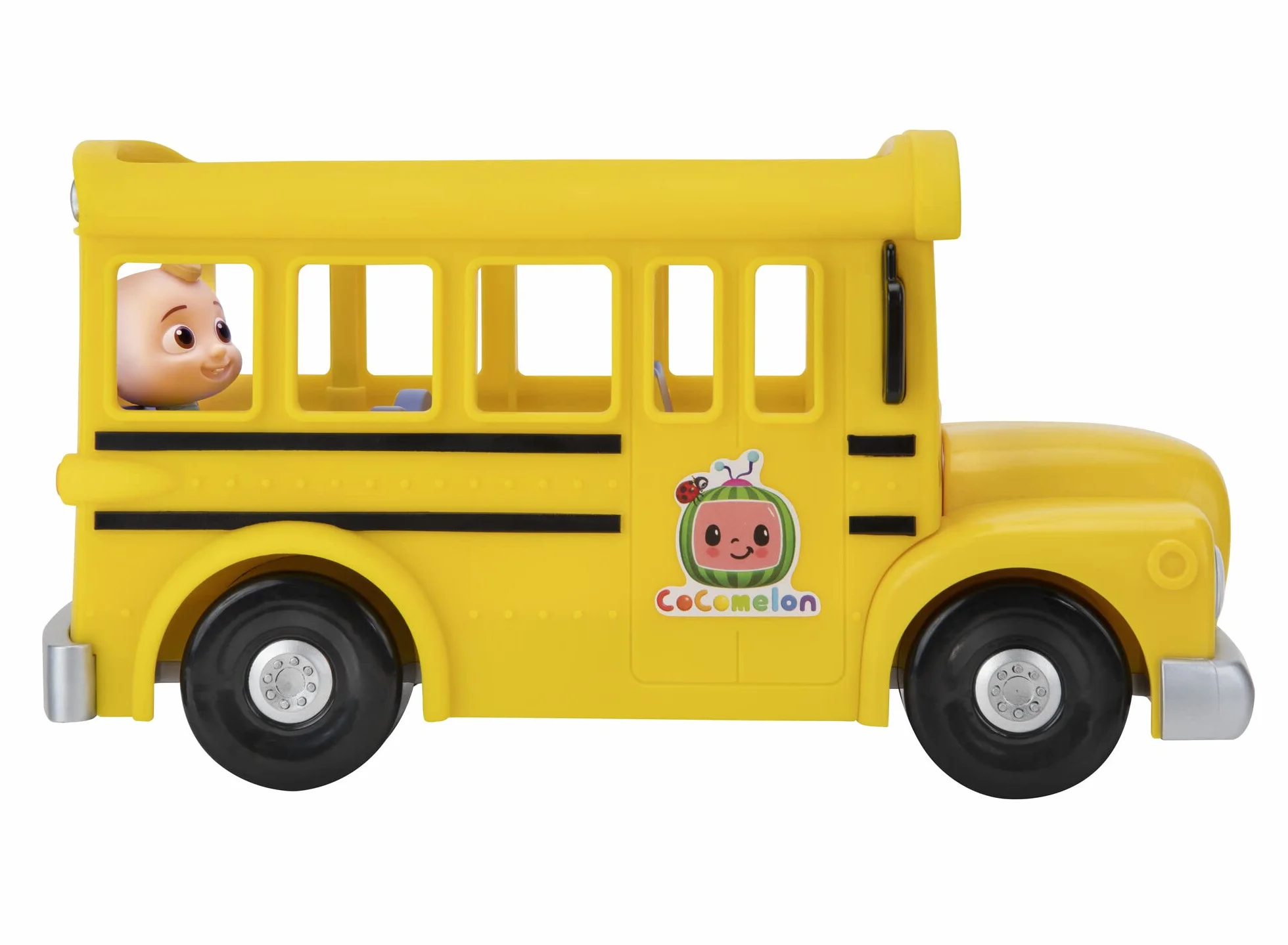CoComelon CMW0137 Bus de Mitsing avec Musique et JJ, Version Allemande, pour Enfants dès 2 Ans, Jaune