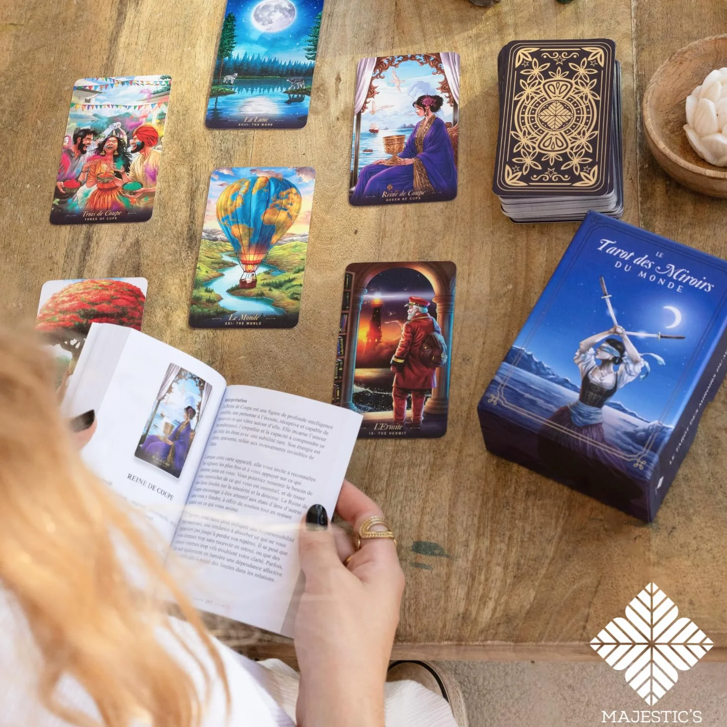 Tarot des Miroirs du Monde – 78 Cartes + Livret 200 Pages – Tarot Divinatoire
