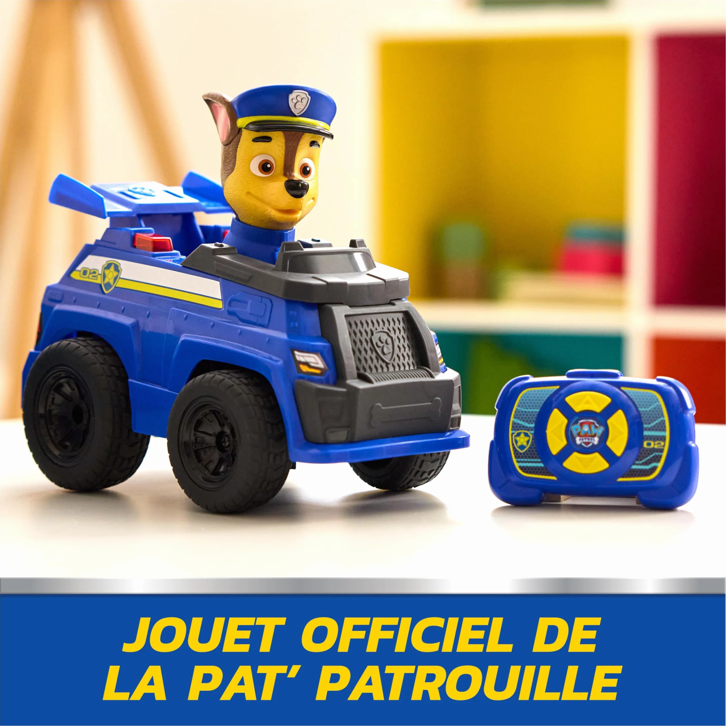 Paw Patrol Pat Patrouille Véhicule RC Interactif Chase Voiture Télécommandée Effets Lumineux Figurine Jouet Enfant 3 Ans+
