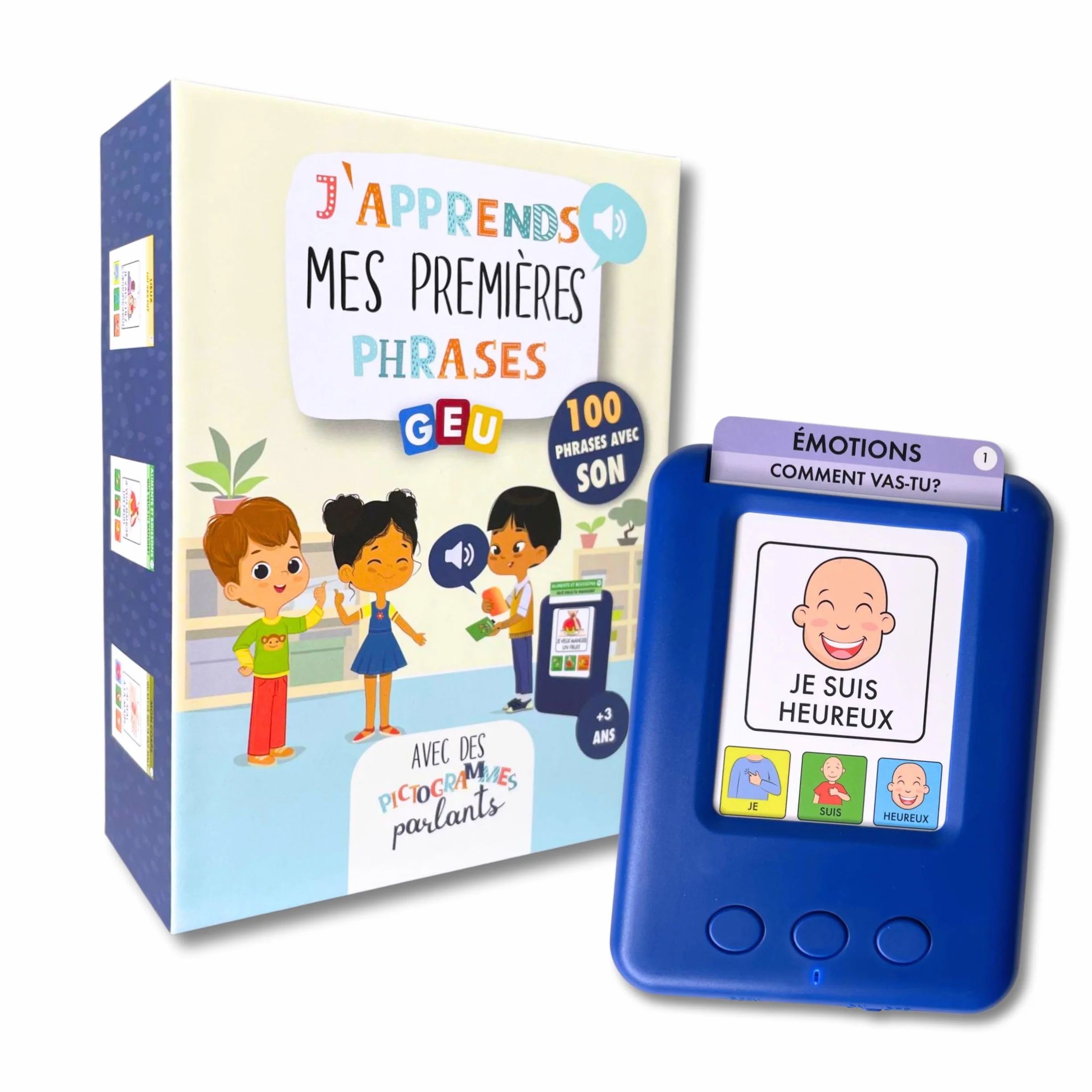 Carte Parlante Montessori Français avec Pictogramme - Cartes Parlantes Français Apprendre Mots Phrases J’apprends Premières Phrases