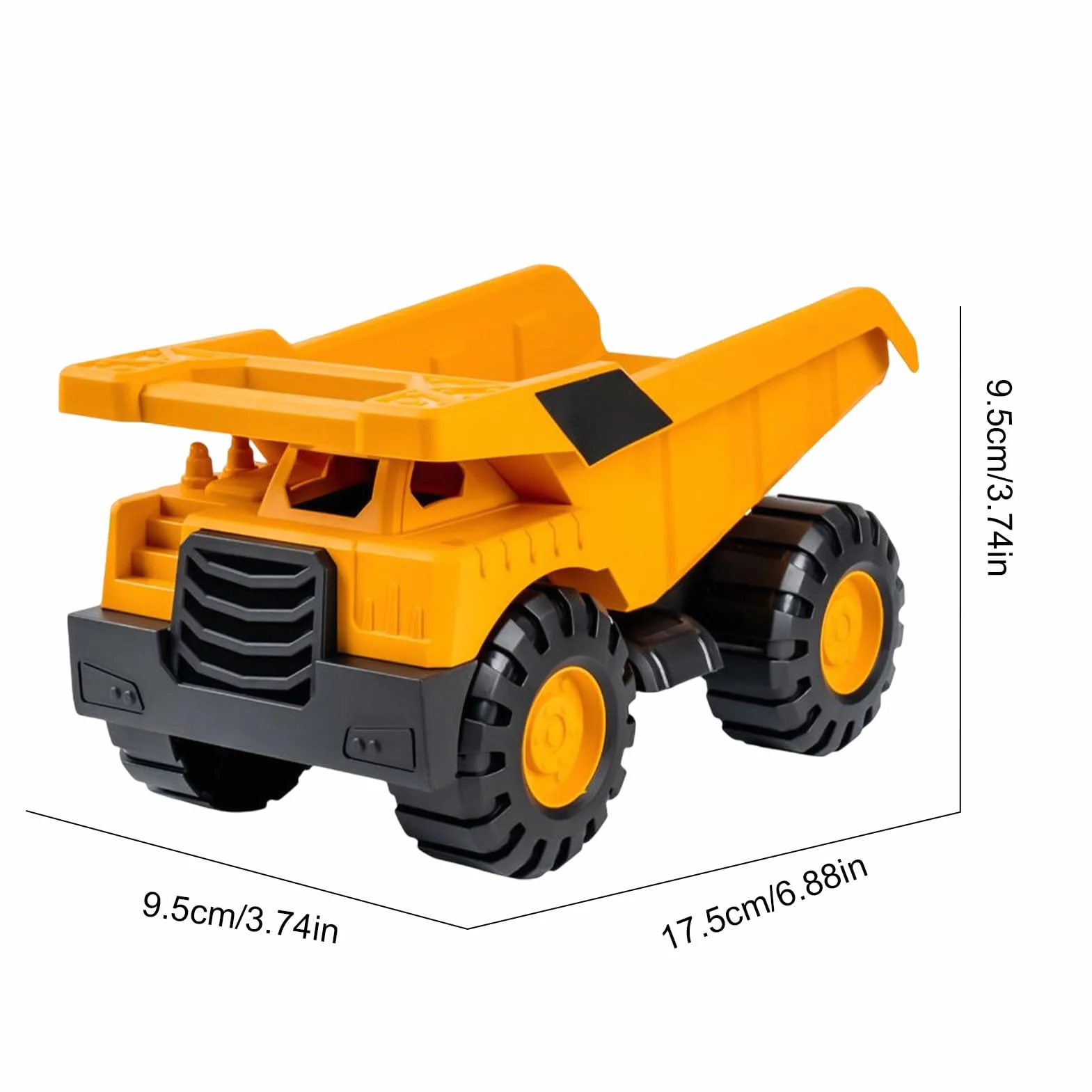 Set Excavatrice Camion Pelle Benne Jouet Sable Jaune ABS Durable Construction Enfant