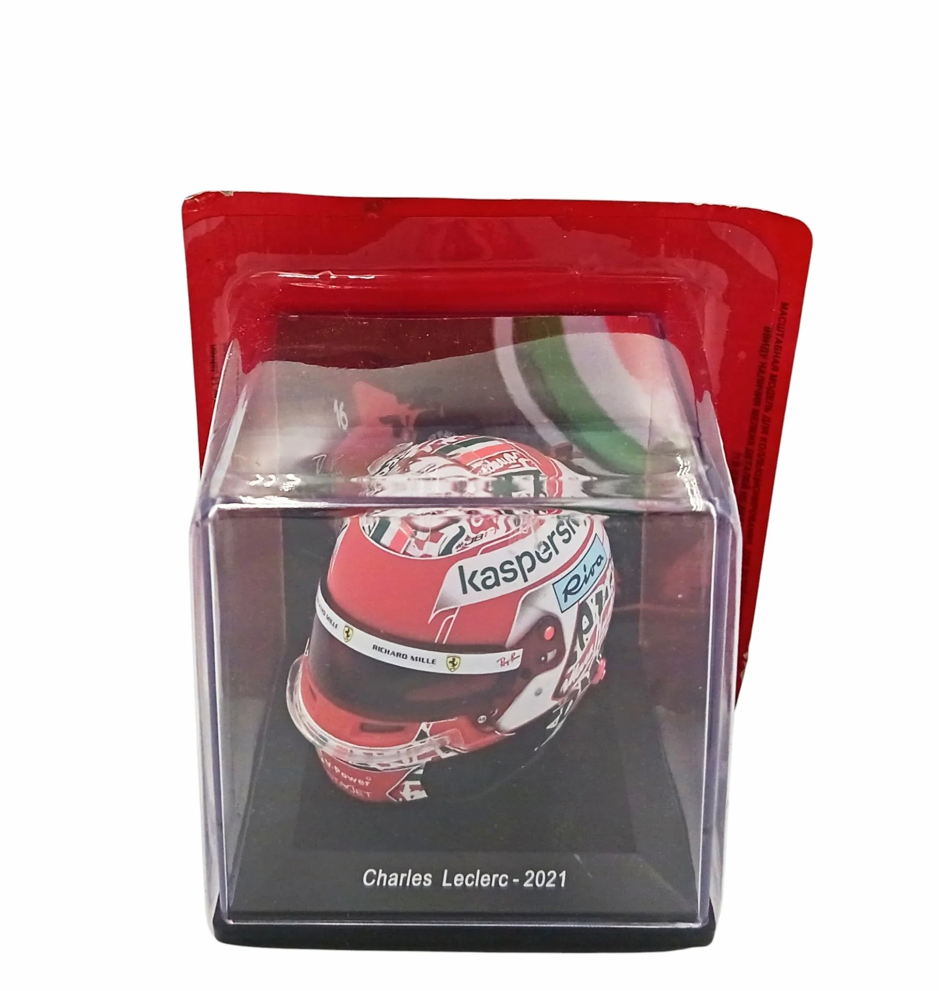 OPO 10 Casque Formule 1 Ferrari F1 Charles Leclerc 2021 GP Emilia Romagna échelle 1/5 Spark CAS94